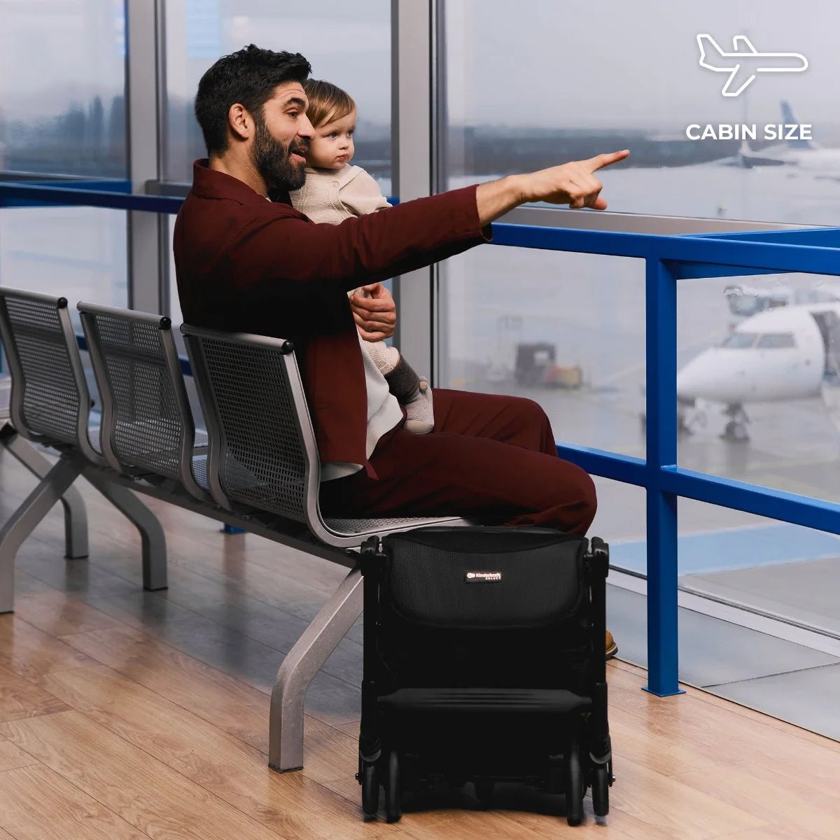 Passeggino per aereo PILOT 2 Nero - Be Brave Boutique