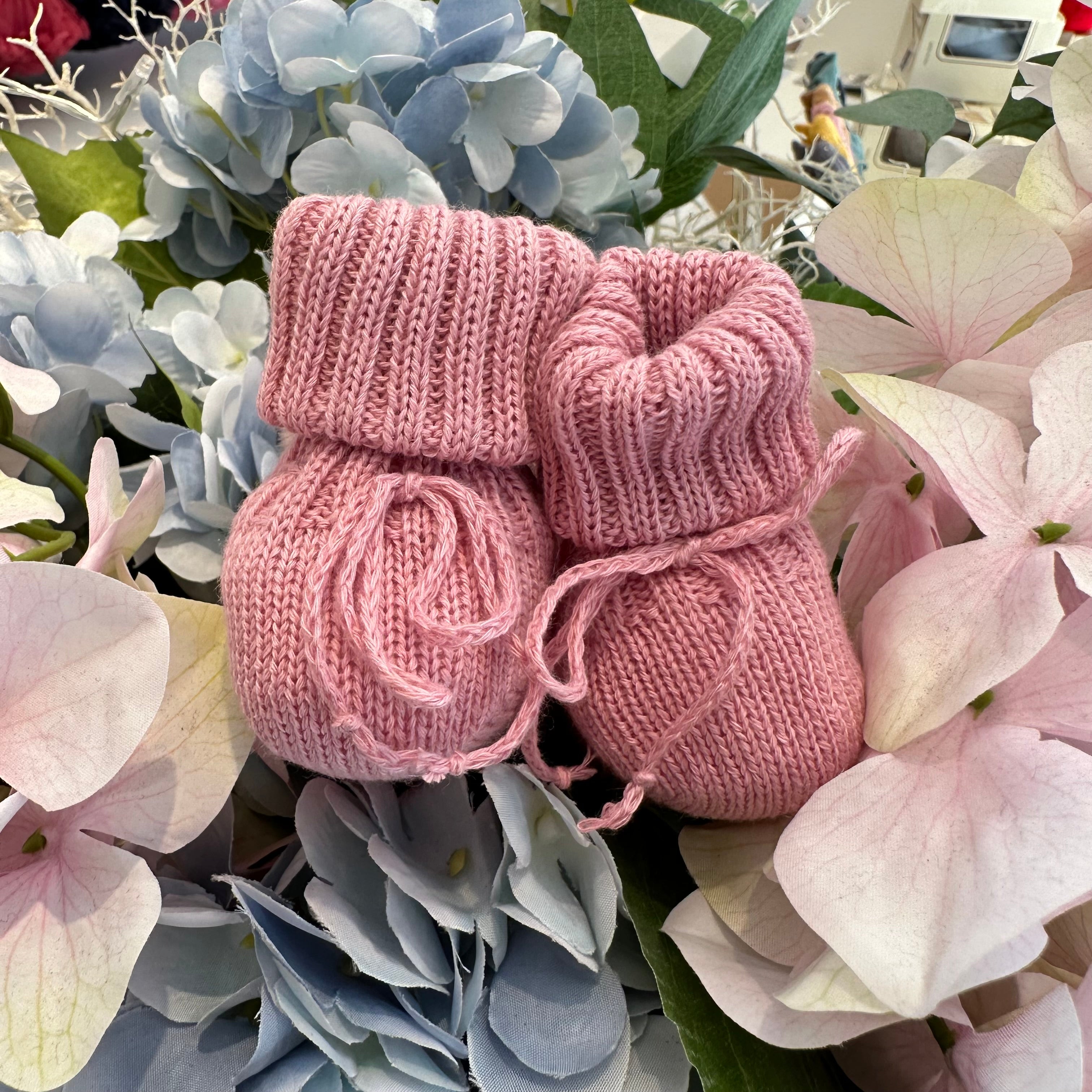 Scarpine nascita Con Pom Pom in Caldo Cotone Made in Italy - Be Brave Boutique