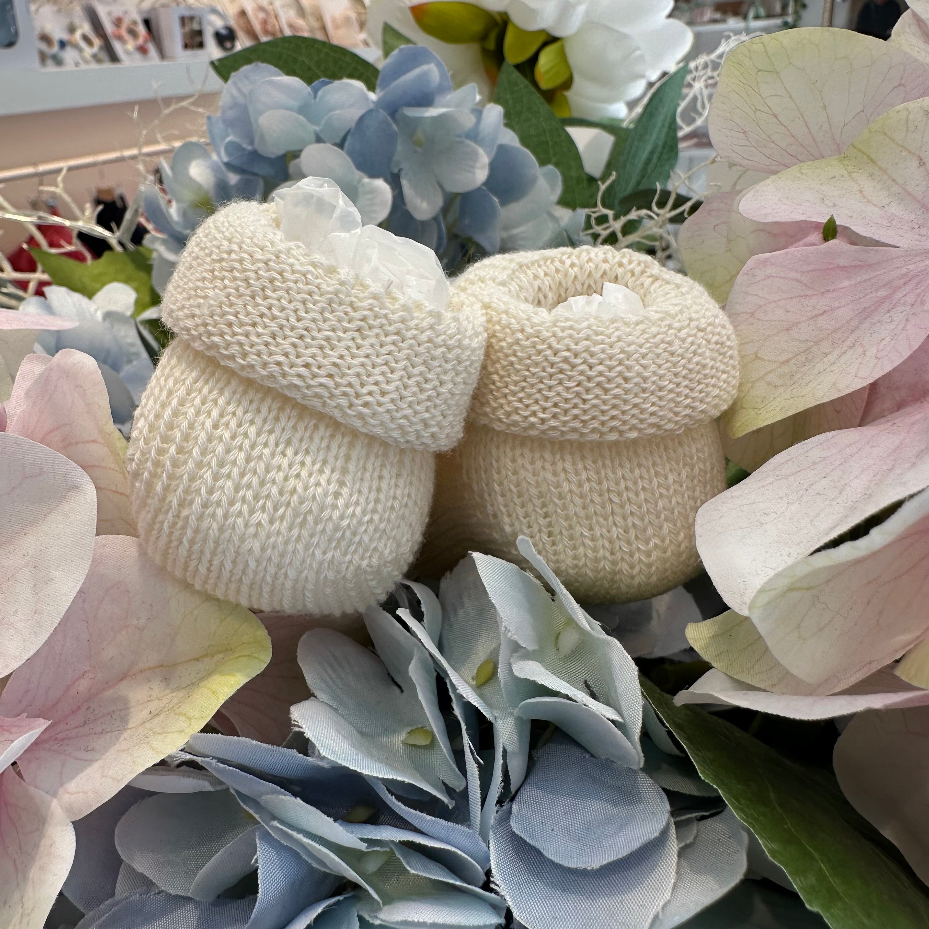 Scarpine nascita Con Orsetto in Caldo Cotone Made in Italy - Be Brave Boutique