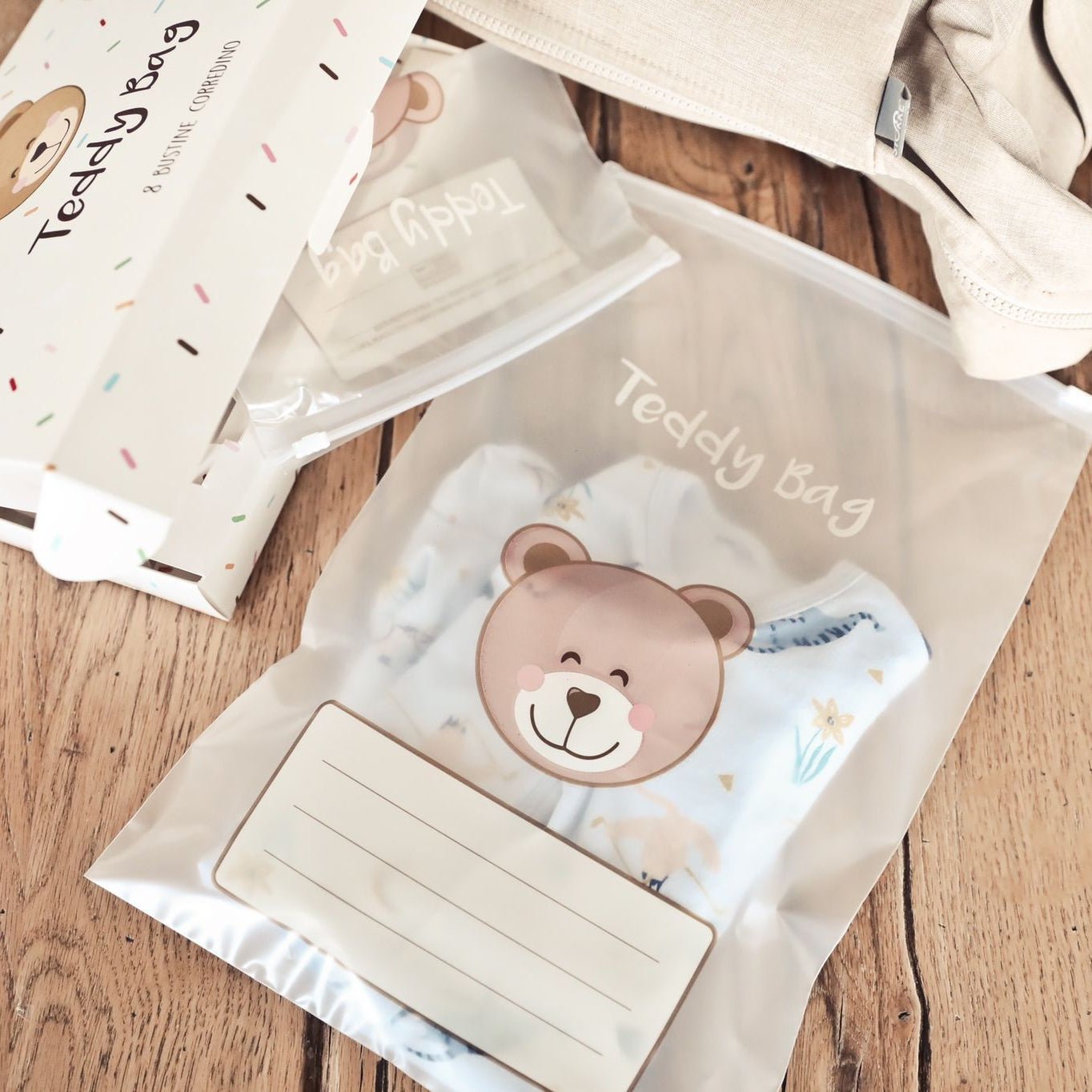 Teddy Bag 8 bustine corredino nascita - Be Brave Boutique