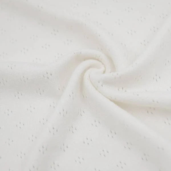 Copertina lavorata a maglia estiva - WARM WHITE 128 - Be Brave Boutique