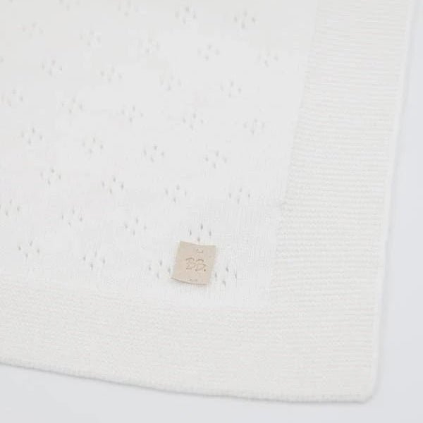 Copertina lavorata a maglia estiva - WARM WHITE 128 - Be Brave Boutique