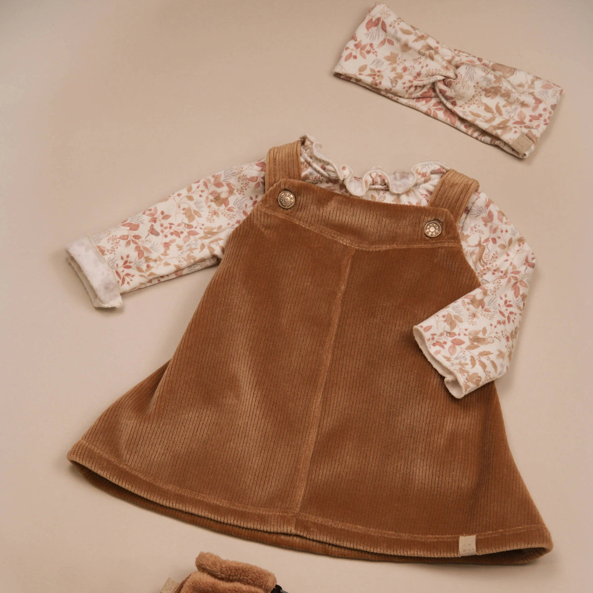Vestito Salopette Bimba - TAN CAMEL 349 - Be Brave Boutique