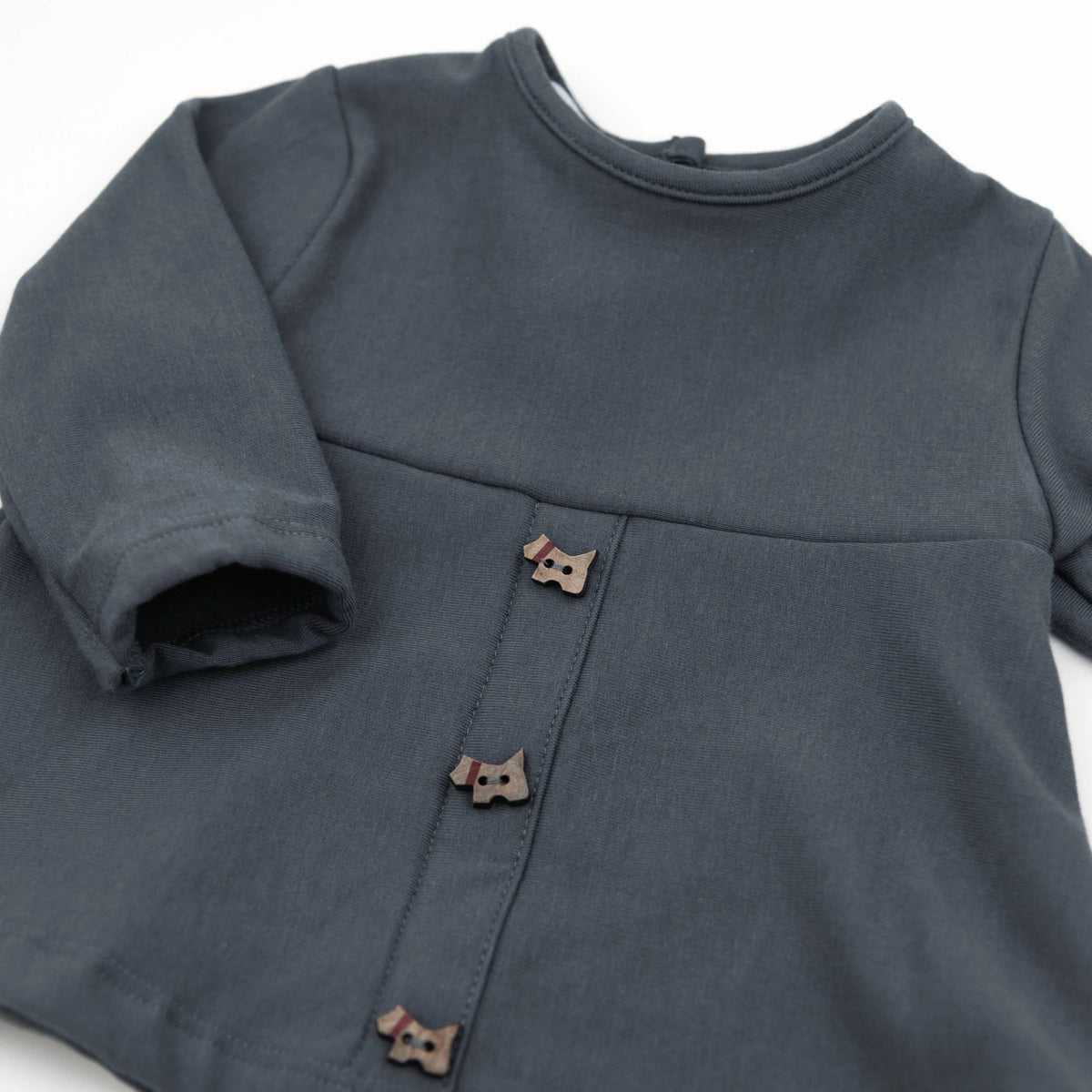 Maglia con bottoncini frontali - MIDNIGHT BLU 343 - Be Brave Boutique
