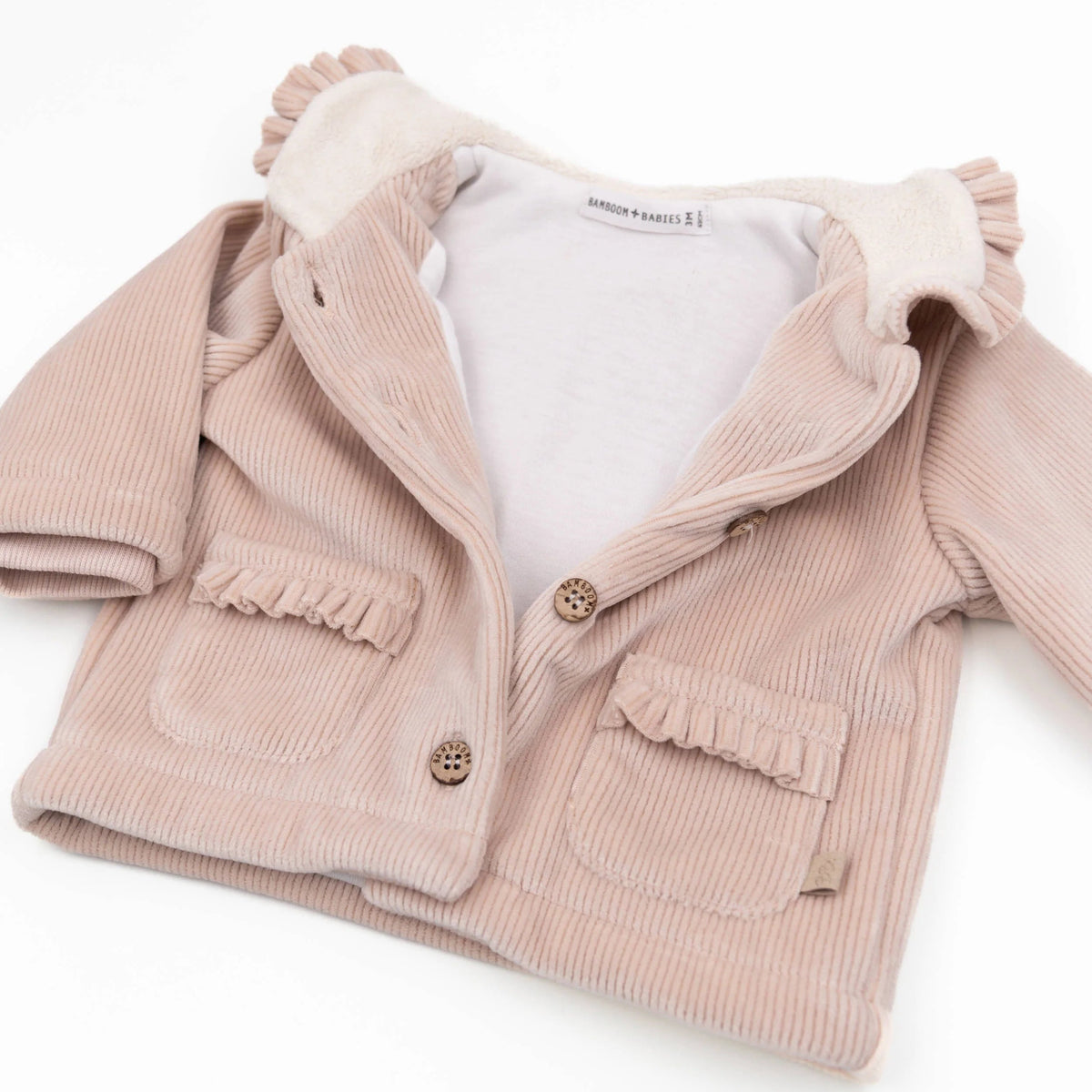 Giacca Curderoy con collo teddy - VINTAGE PINK 341 - Be Brave Boutique