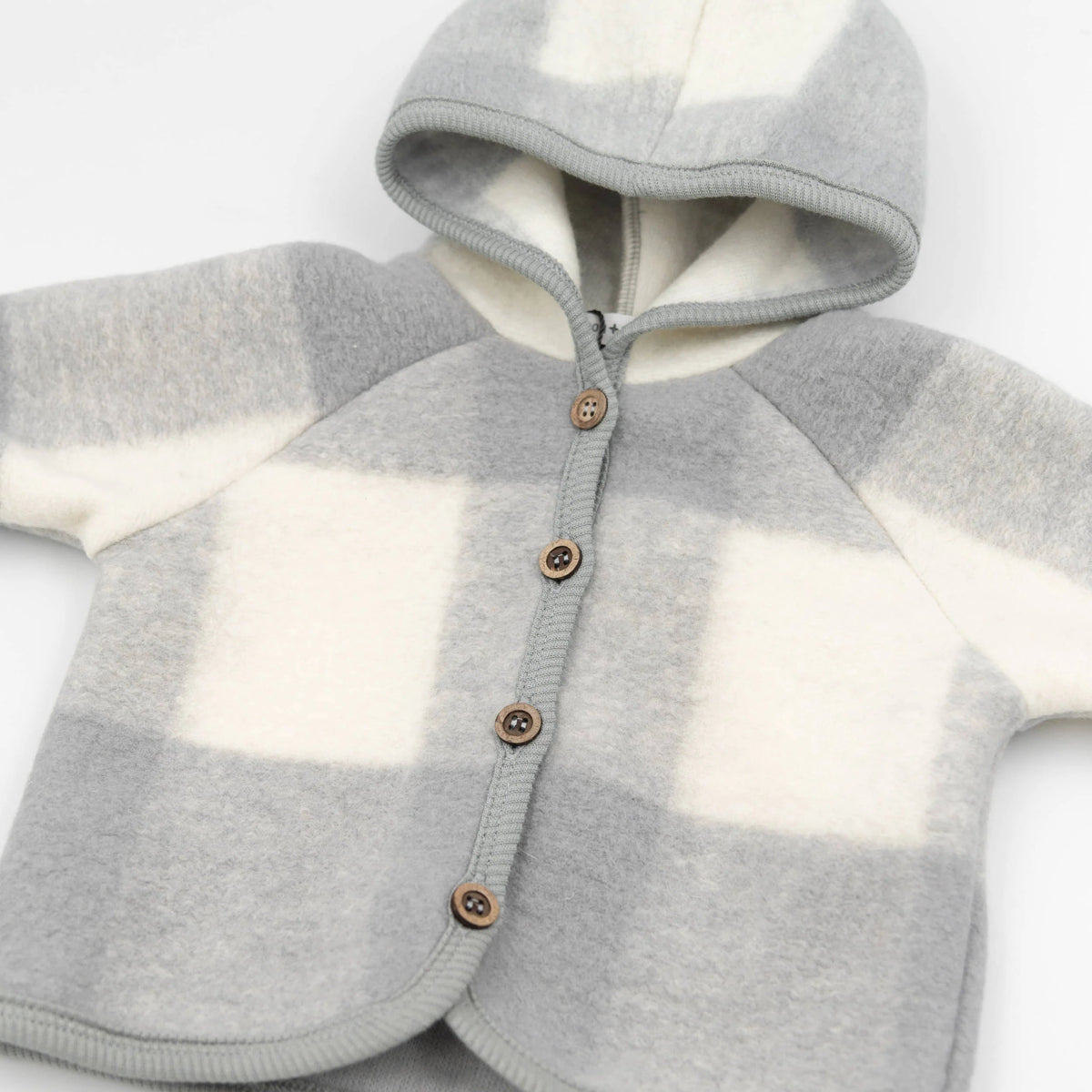 Felpa Lana cotta con cappuccio - MOSS GREY 351 - Be Brave Boutique