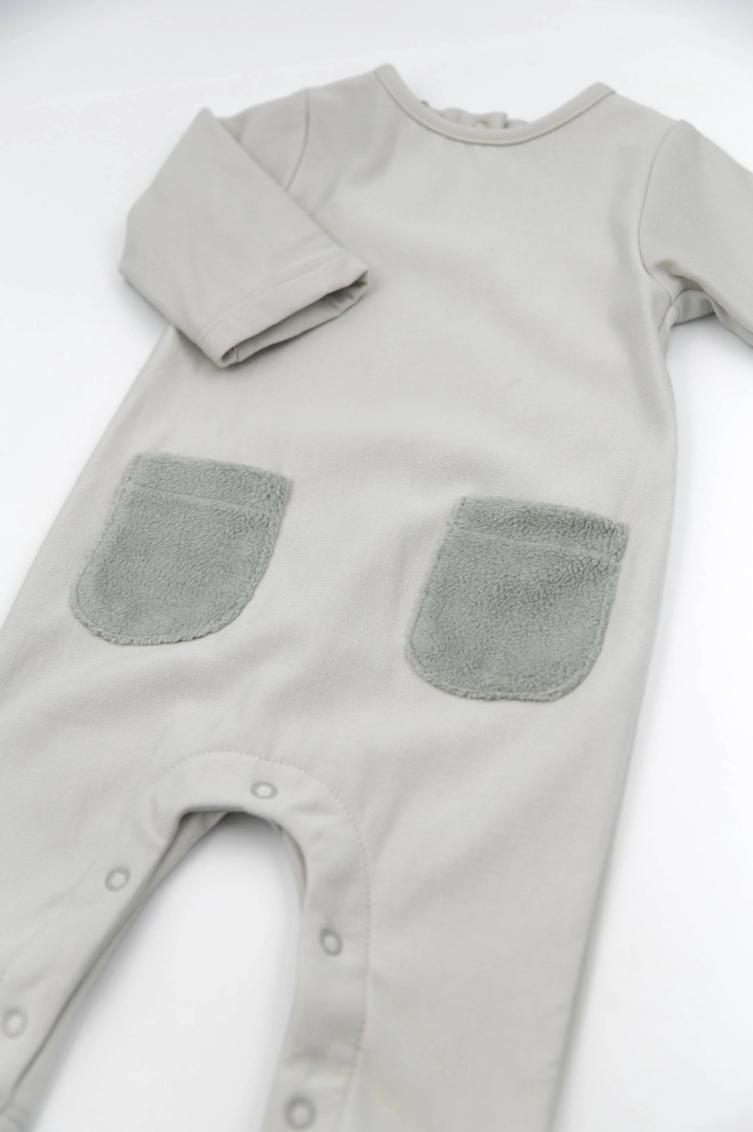 Tutina con tasche teddy - SKY GREY 352 - Be Brave Boutique