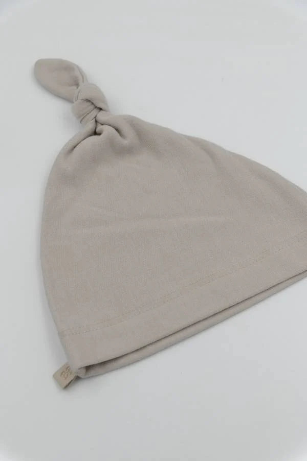 BAMBOOM Cappellino neonato con nodo Pure - Sabbia 09 - Be Brave Boutique