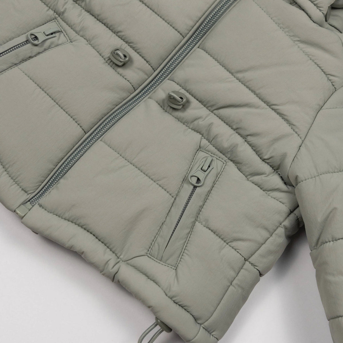 Giacca con cappuccio removibile - MOSS GREY 351 - Be Brave Boutique