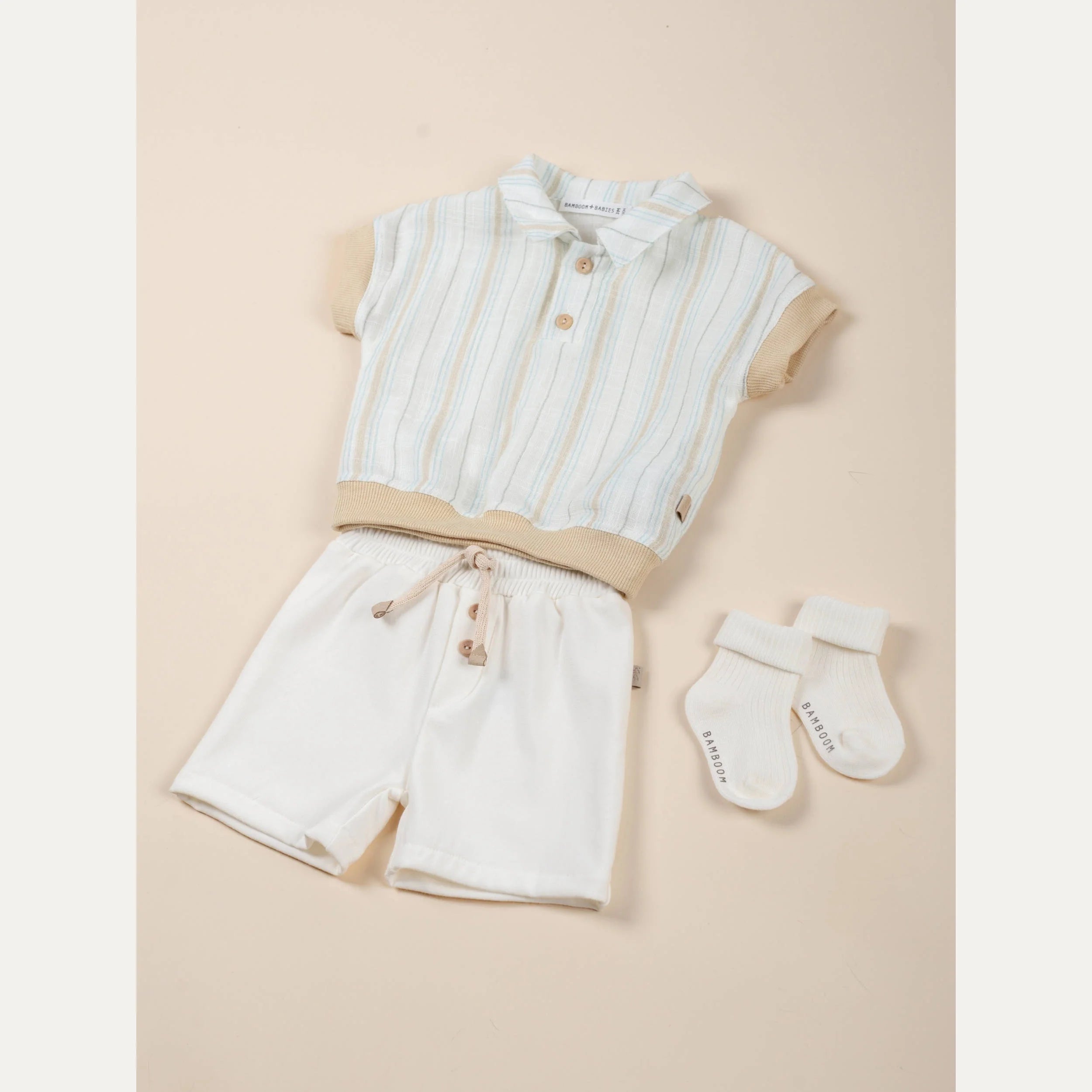 Polo bimbo - STRIPE WHITE/BLU 272