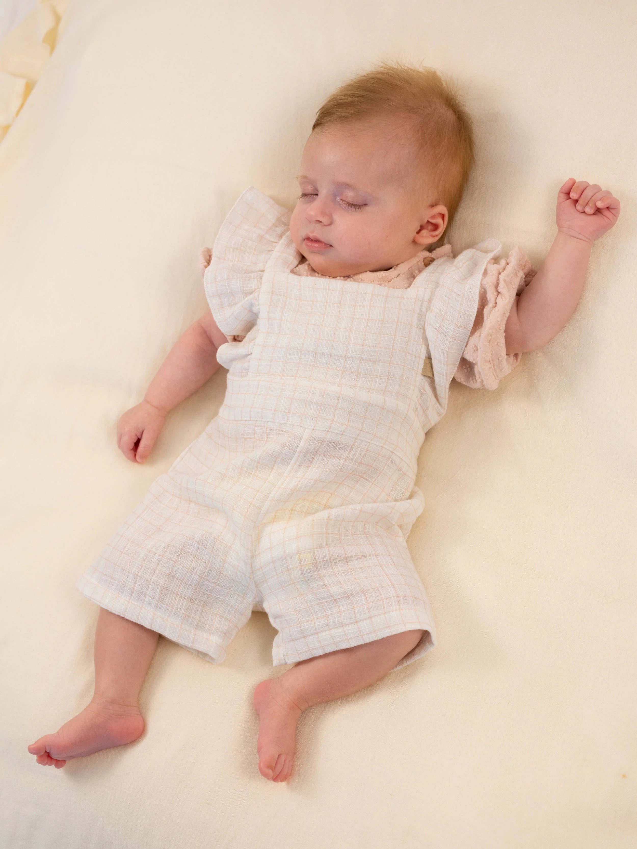 Salopette bimba - SQUARE WHITE/PINK 278