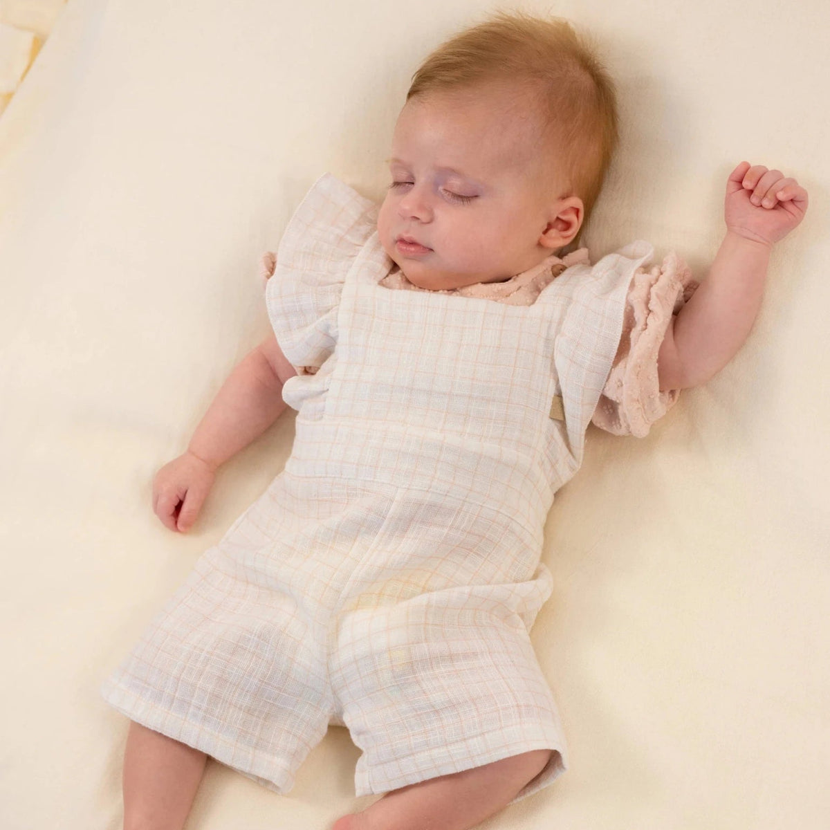 Salopette bimba - SQUARE WHITE/PINK 278