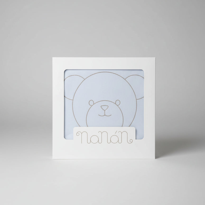 Copertina invernale Azzurra Nanan con ricamo Orsetto