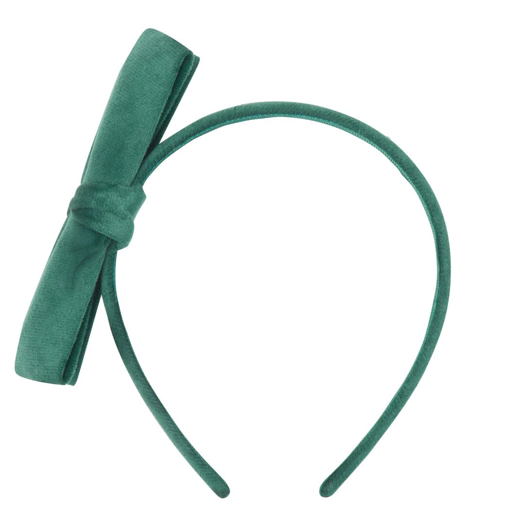Cerchietto in Velluto con Fiocco Verde - Be Brave Boutique