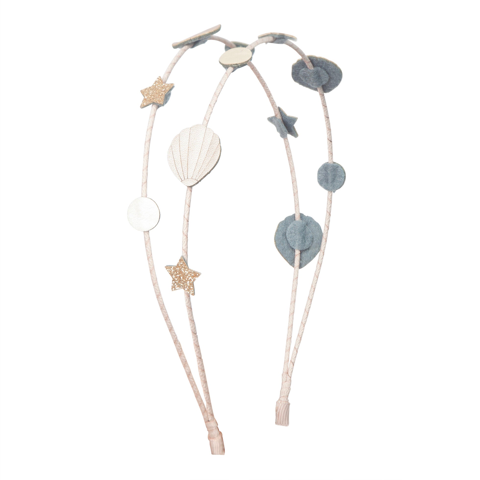 Cerchietto doppio conchiglie e stelline - Be Brave Boutique