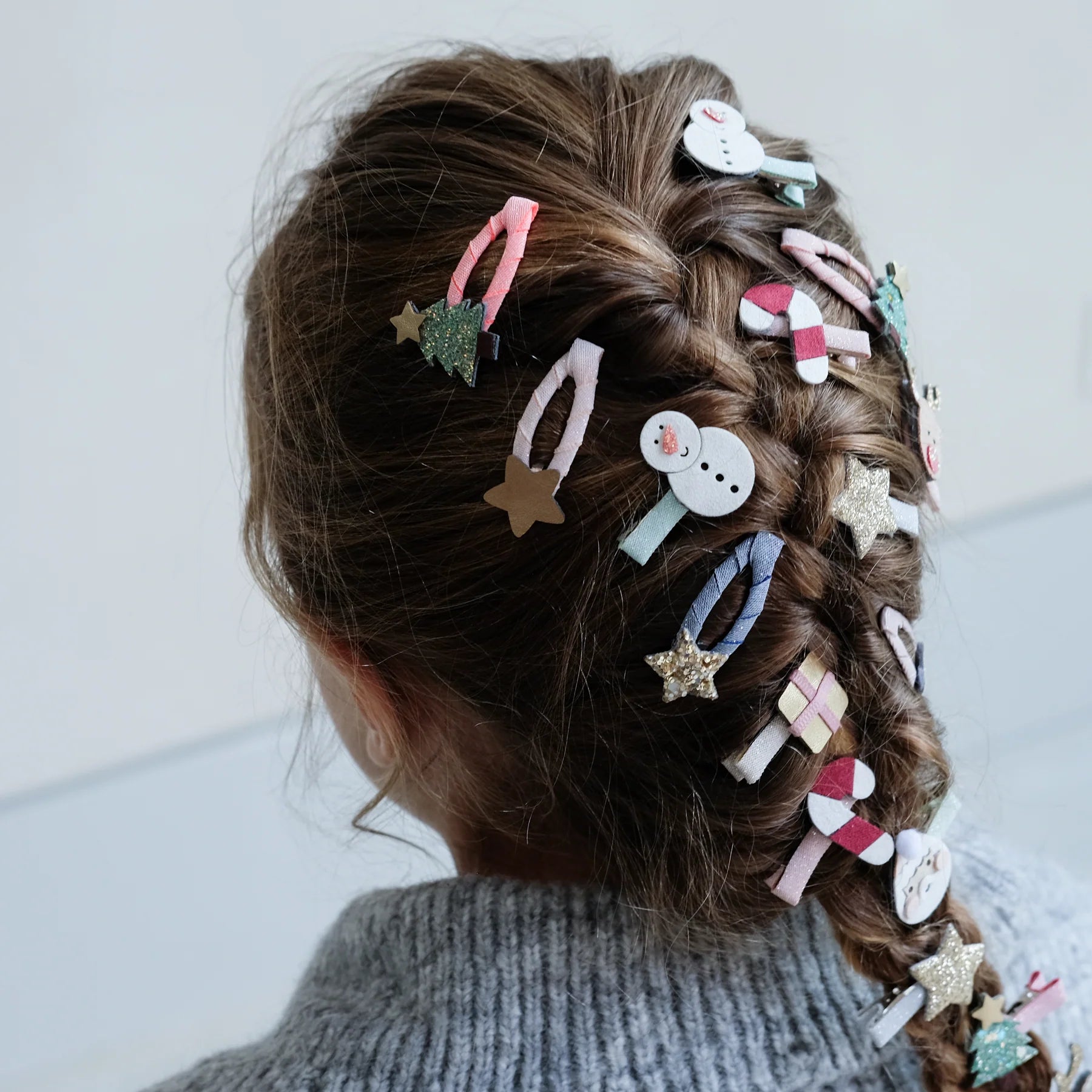 Mini Clip per Capelli di Natale Albero-Stella-Bastoncino - Be Brave Boutique