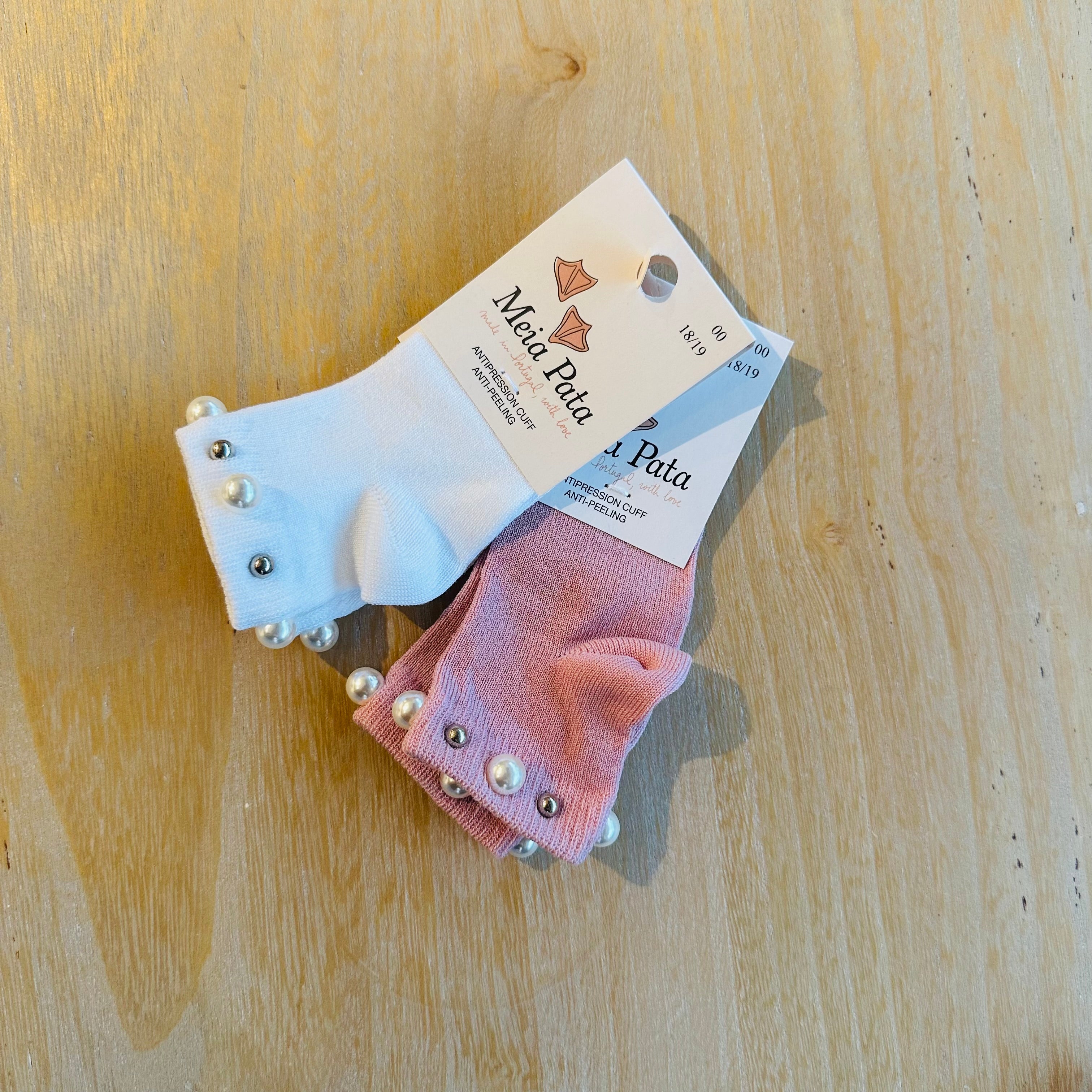 Calze Basse bimba con perline in cotone Meia Pata - Be Brave Boutique