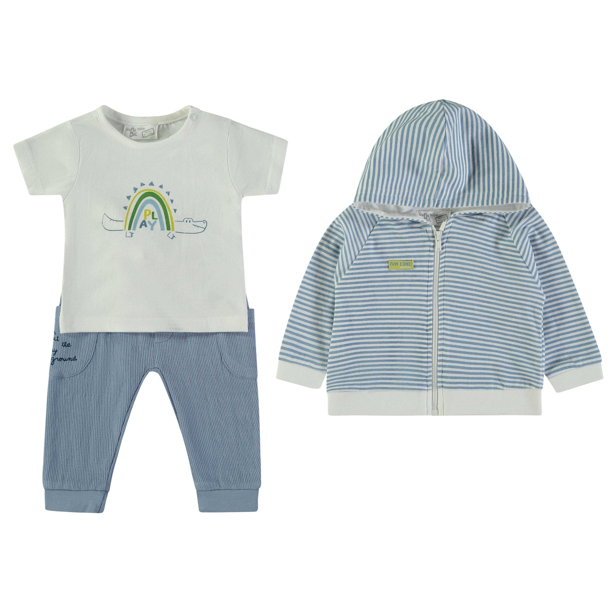 Completo in cotone per bambini 3pz