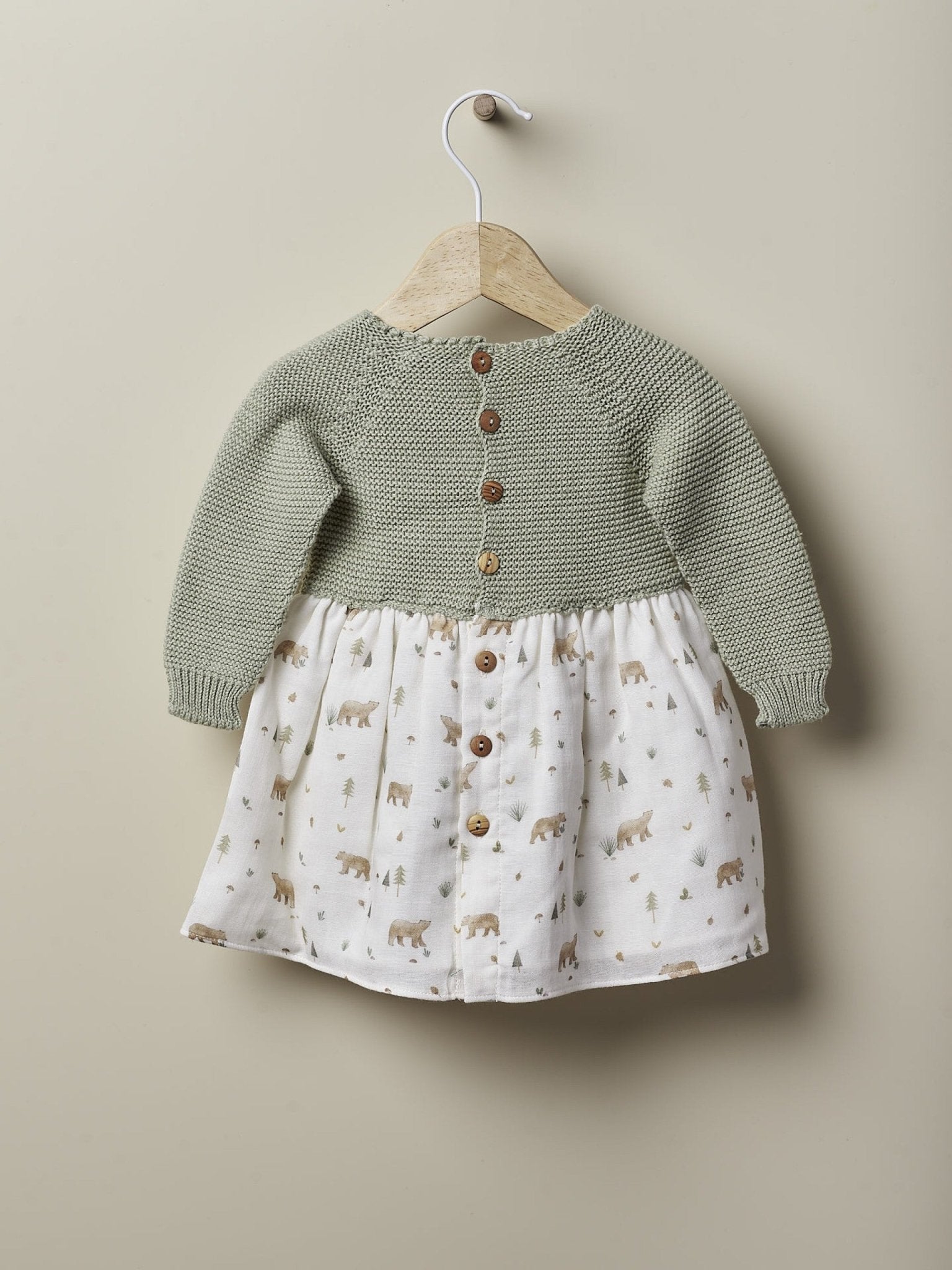 Vestito a maniche lunghe realizzato in tessuto di cotone biologico HAPPY WINTER - Be Brave Boutique