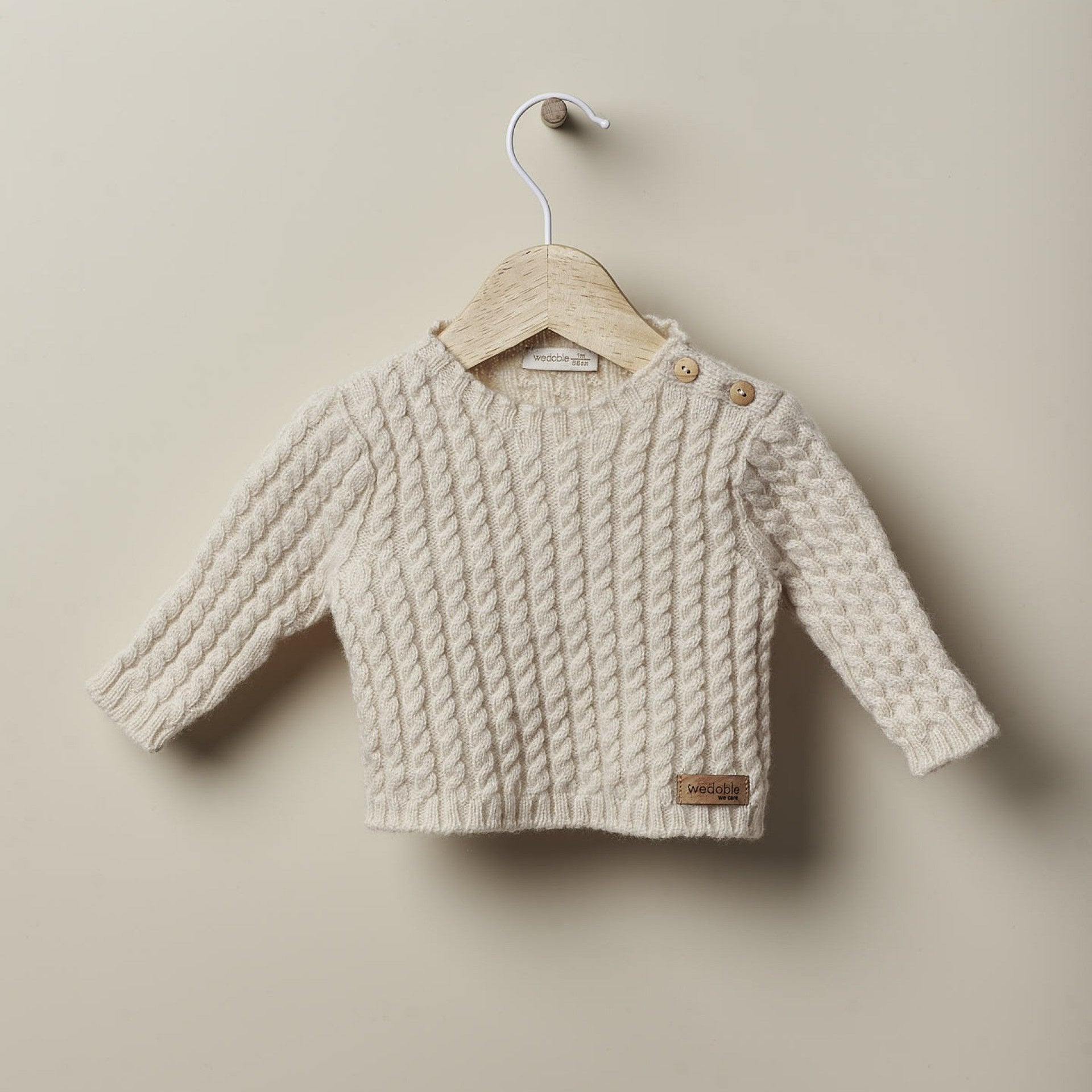 Maglione a maniche lunghe lavorato a trecce - Be Brave Boutique