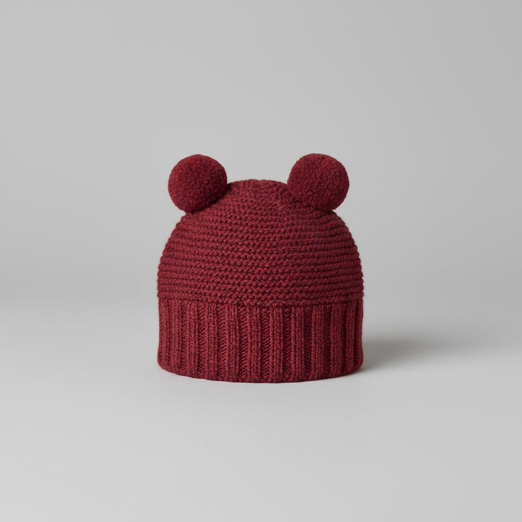Cappello in lana e cachemire con 2 pon pon - Be Brave Boutique