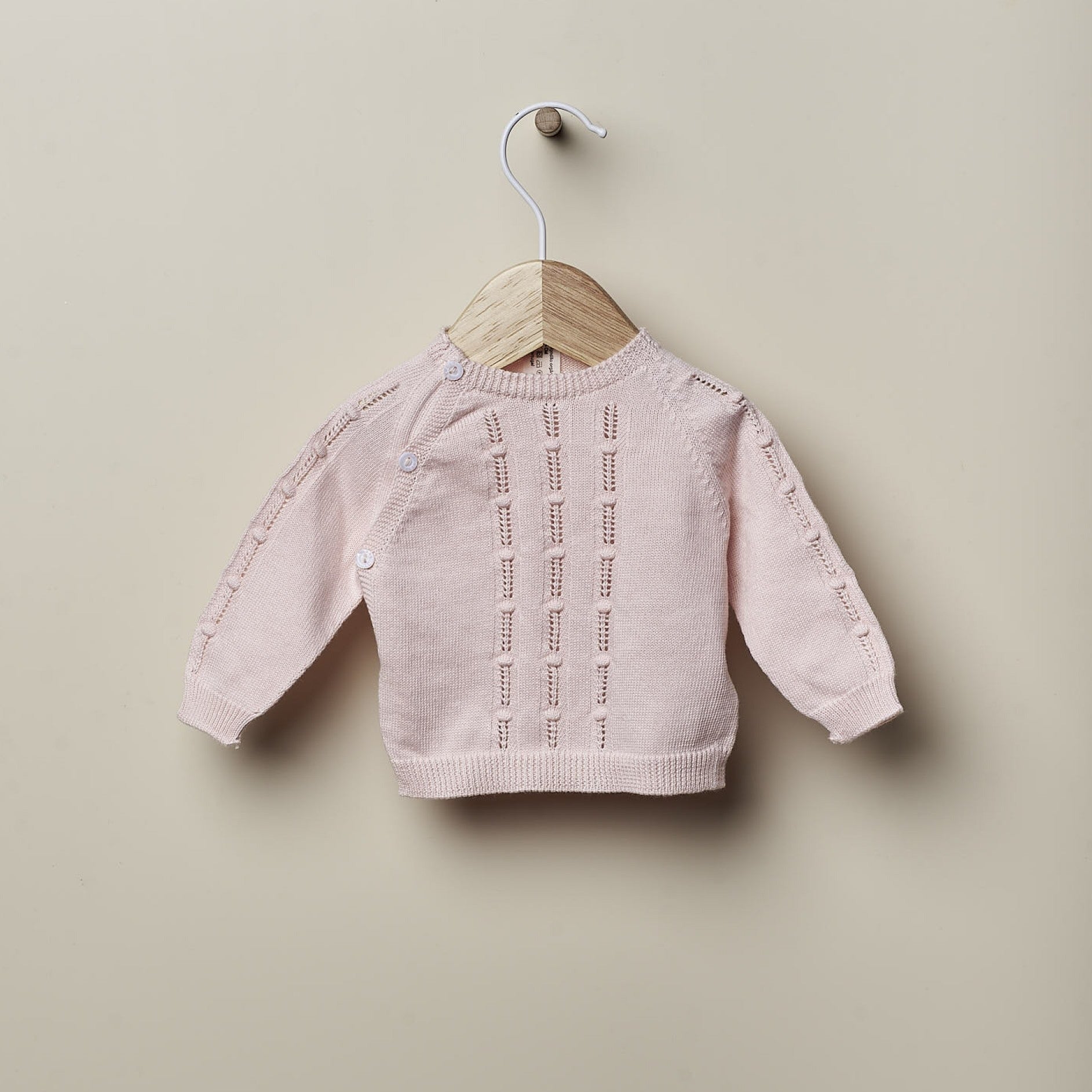 Completo nascita Rosa in cotone organico con piedini - Be Brave Boutique