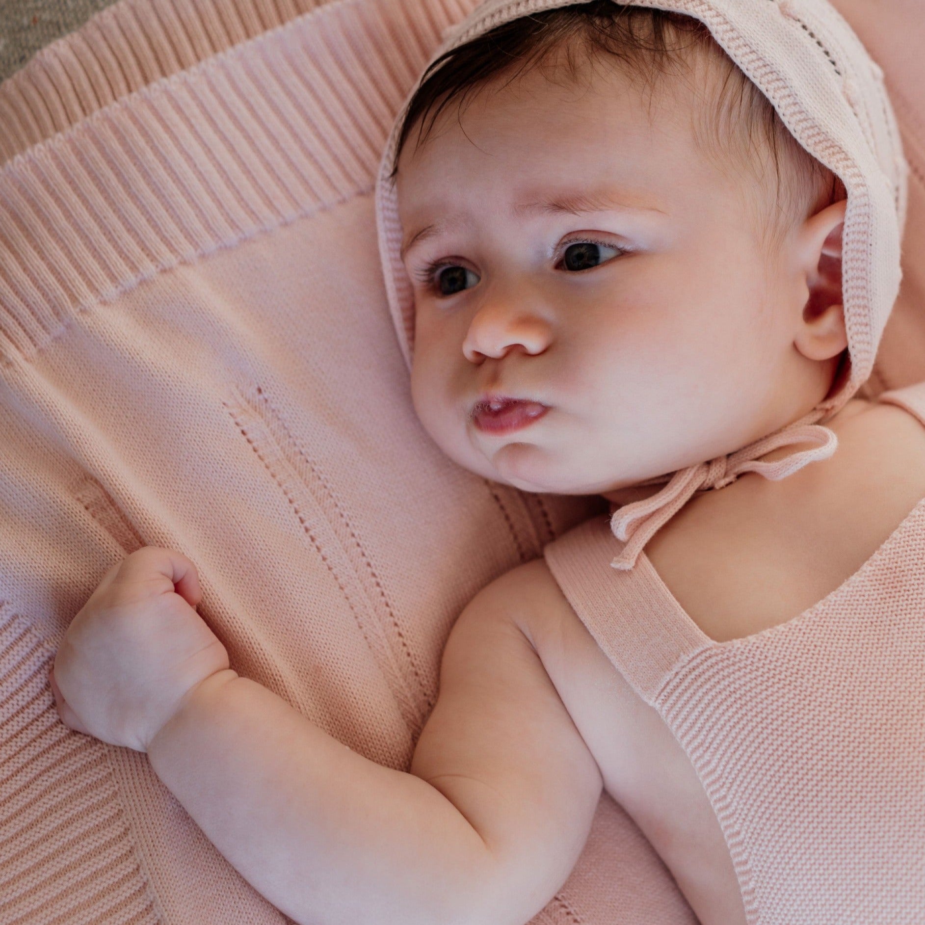 Copertina in cotone organico Soft Touch Rosa - Be Brave Boutique