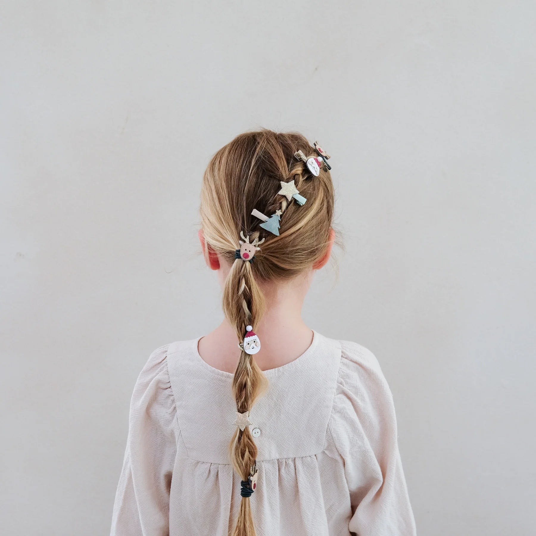 Mini clip di Babbo Natale e Rudolph - Be Brave Boutique