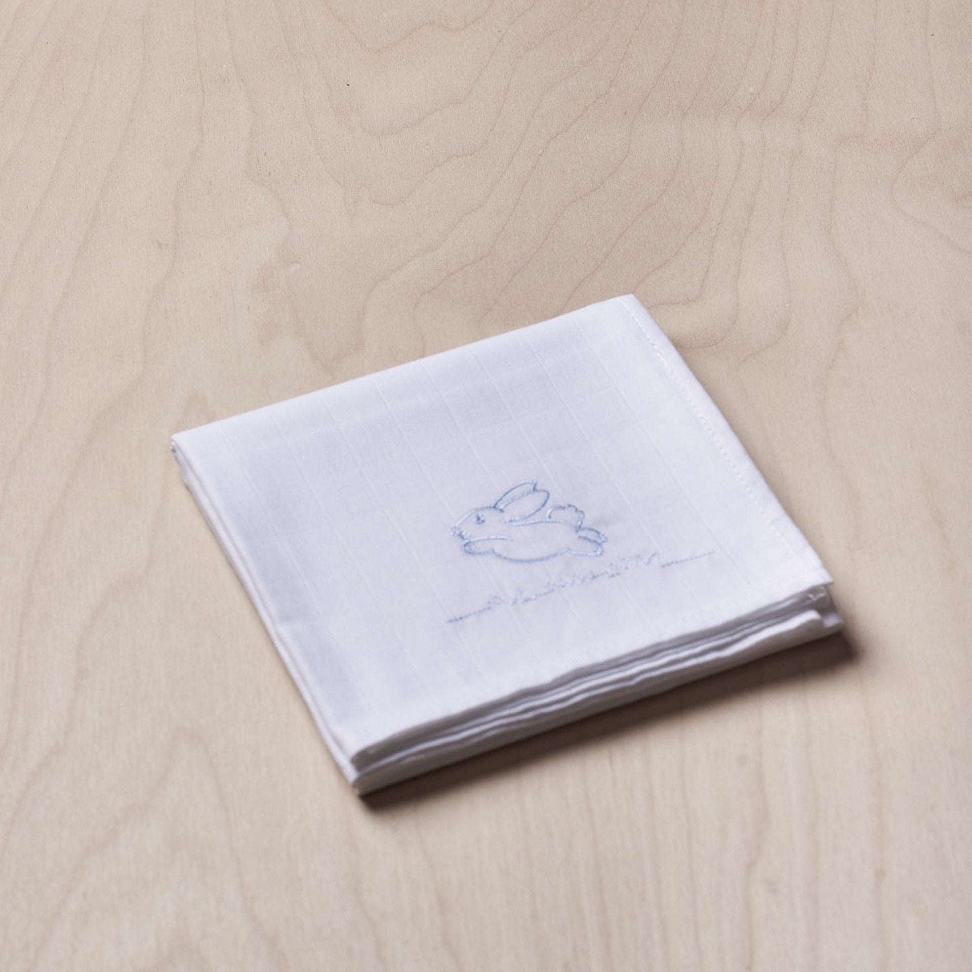 Wedoble Mussola in Cotone Ricamata Coniglio Azzurro - Be Brave Boutique