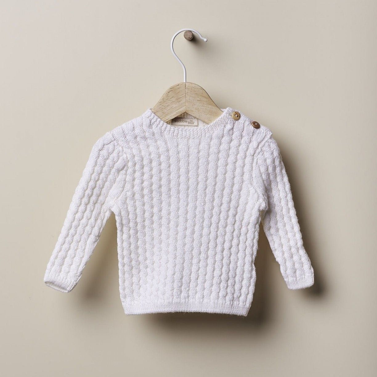 Completo in Lana Fine a trecce per neonati 2 Pezzi - Be Brave Boutique