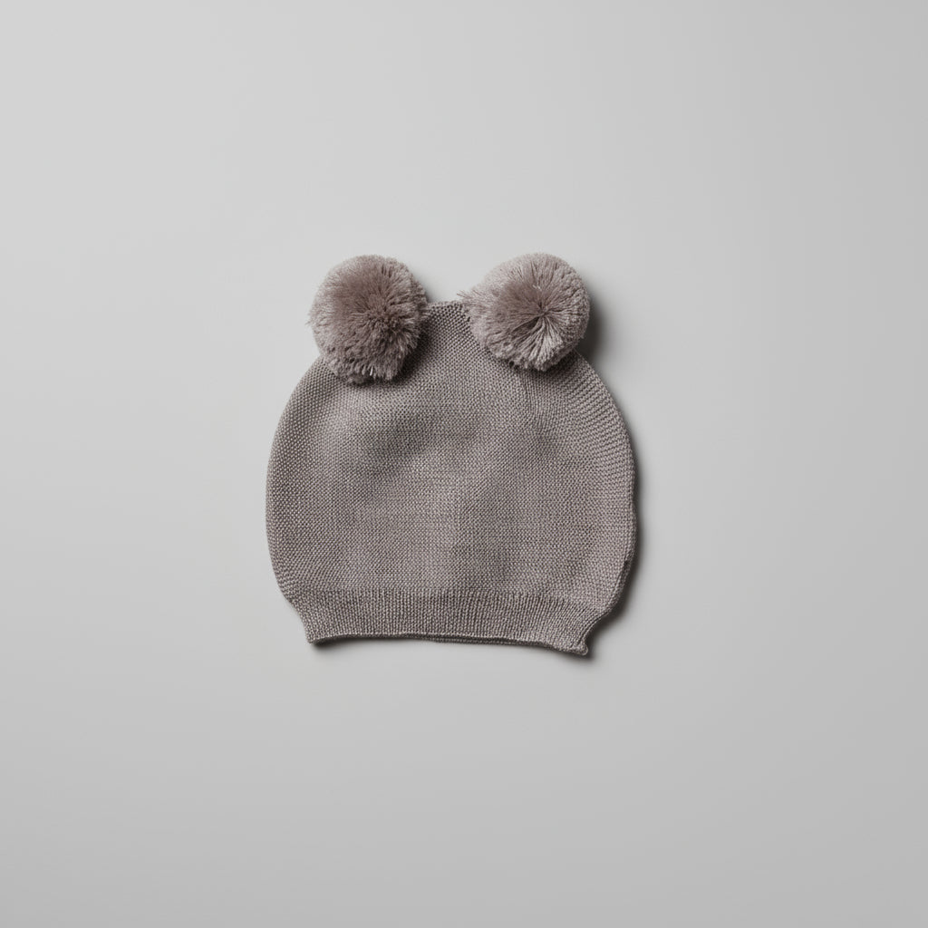 Cappello in Lana Con Pon Pon