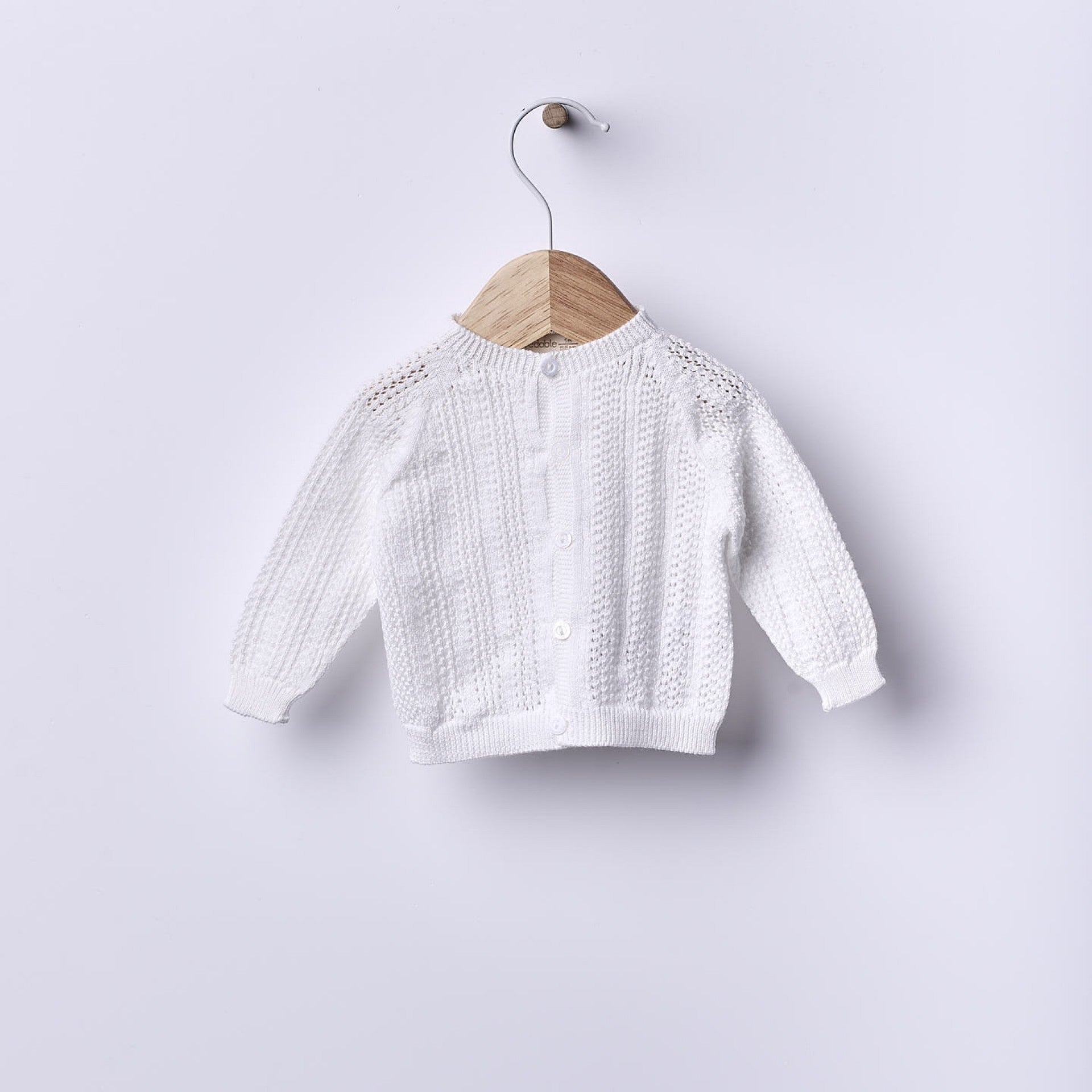 Cardigan in Filo traforato Bianco - Be Brave Boutique