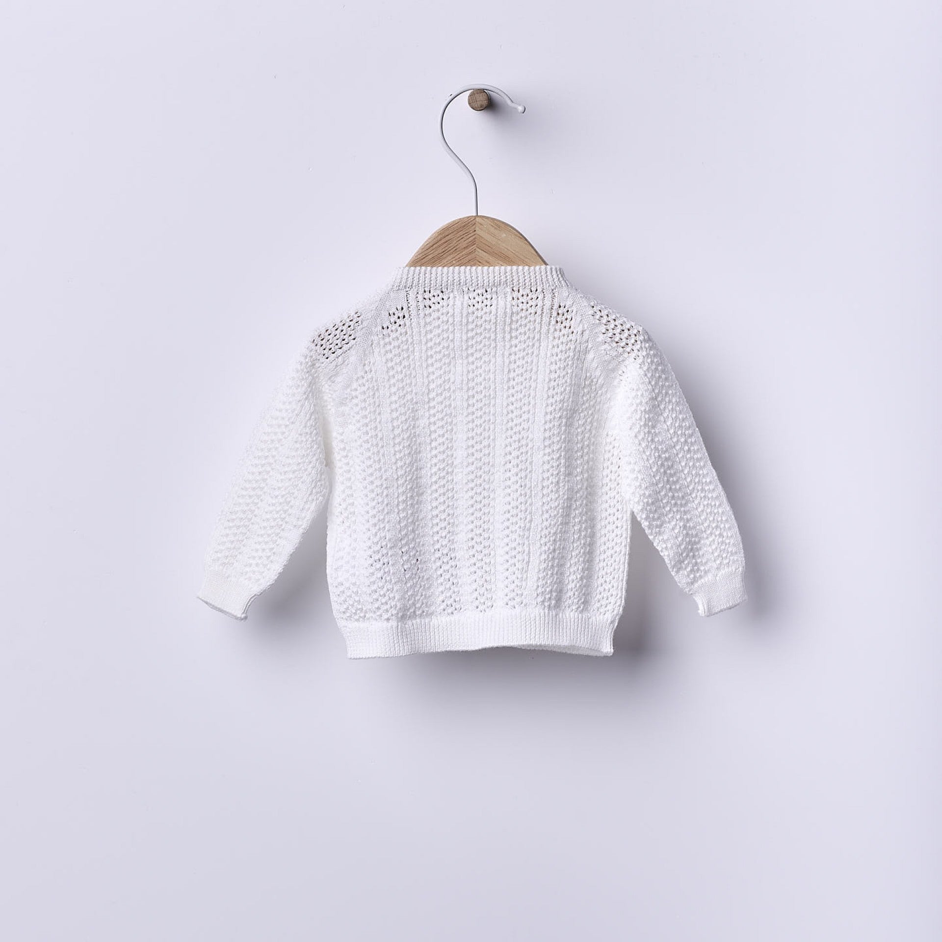 Cardigan in Filo traforato Bianco - Be Brave Boutique