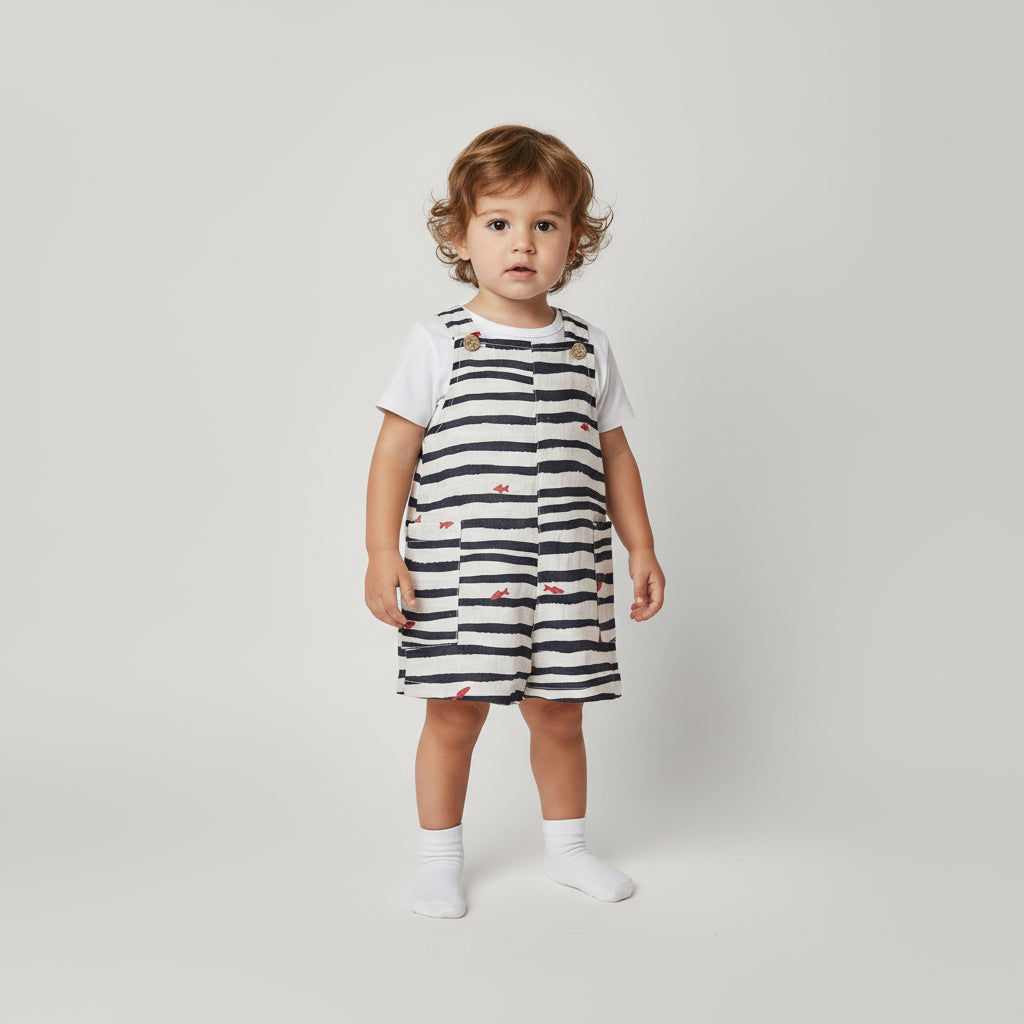 Salopette in Lino Pesciolini - Be Brave Boutique