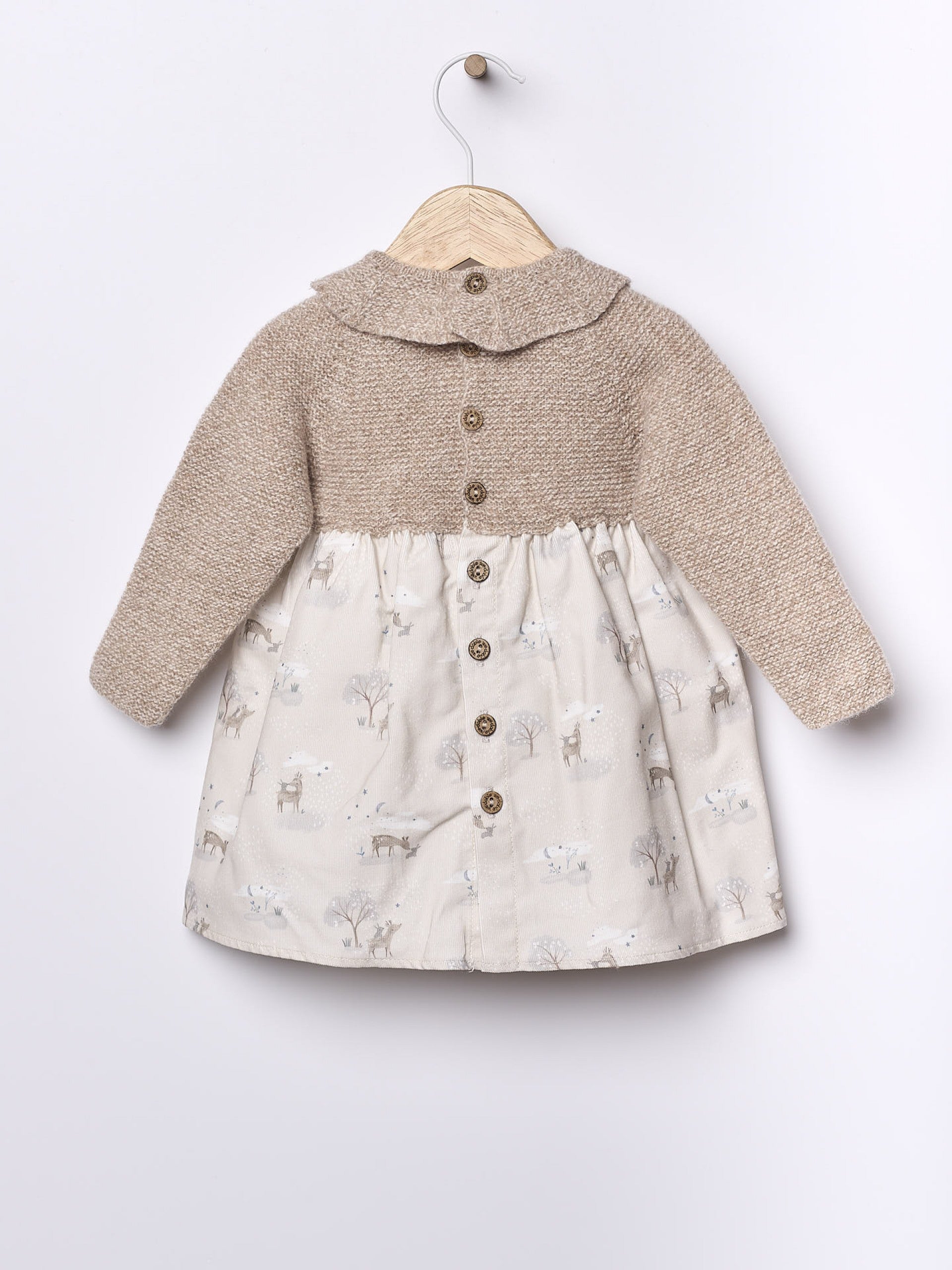 Abito per bambina in Lana Merinos Woodland Animals