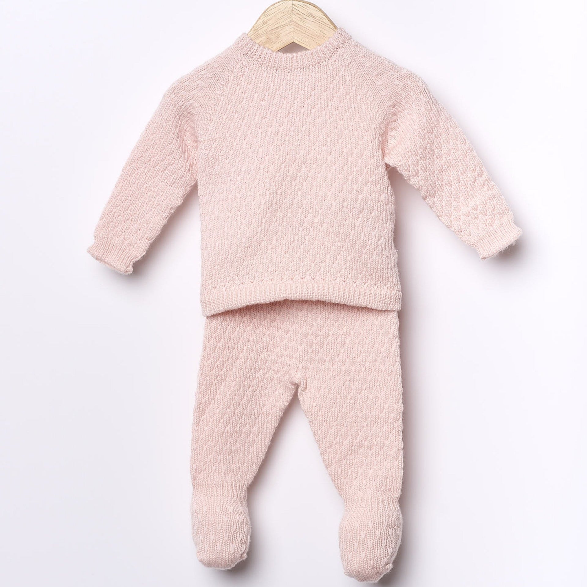 Completo COSY in lana merino – maglia e pantaloni con piedini per neonati - Be Brave Boutique