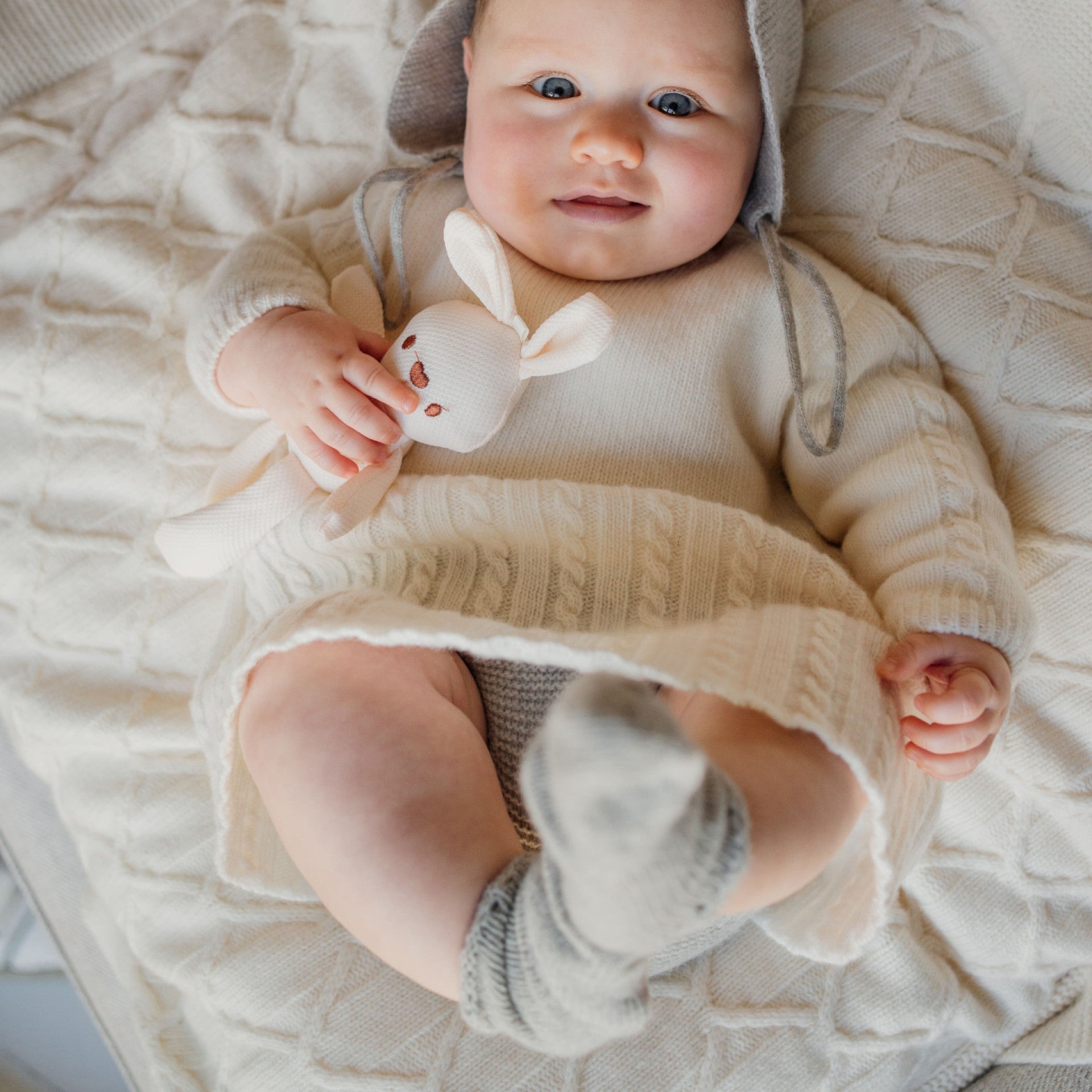 Abito in lana merinos extra fine Bianco Perla