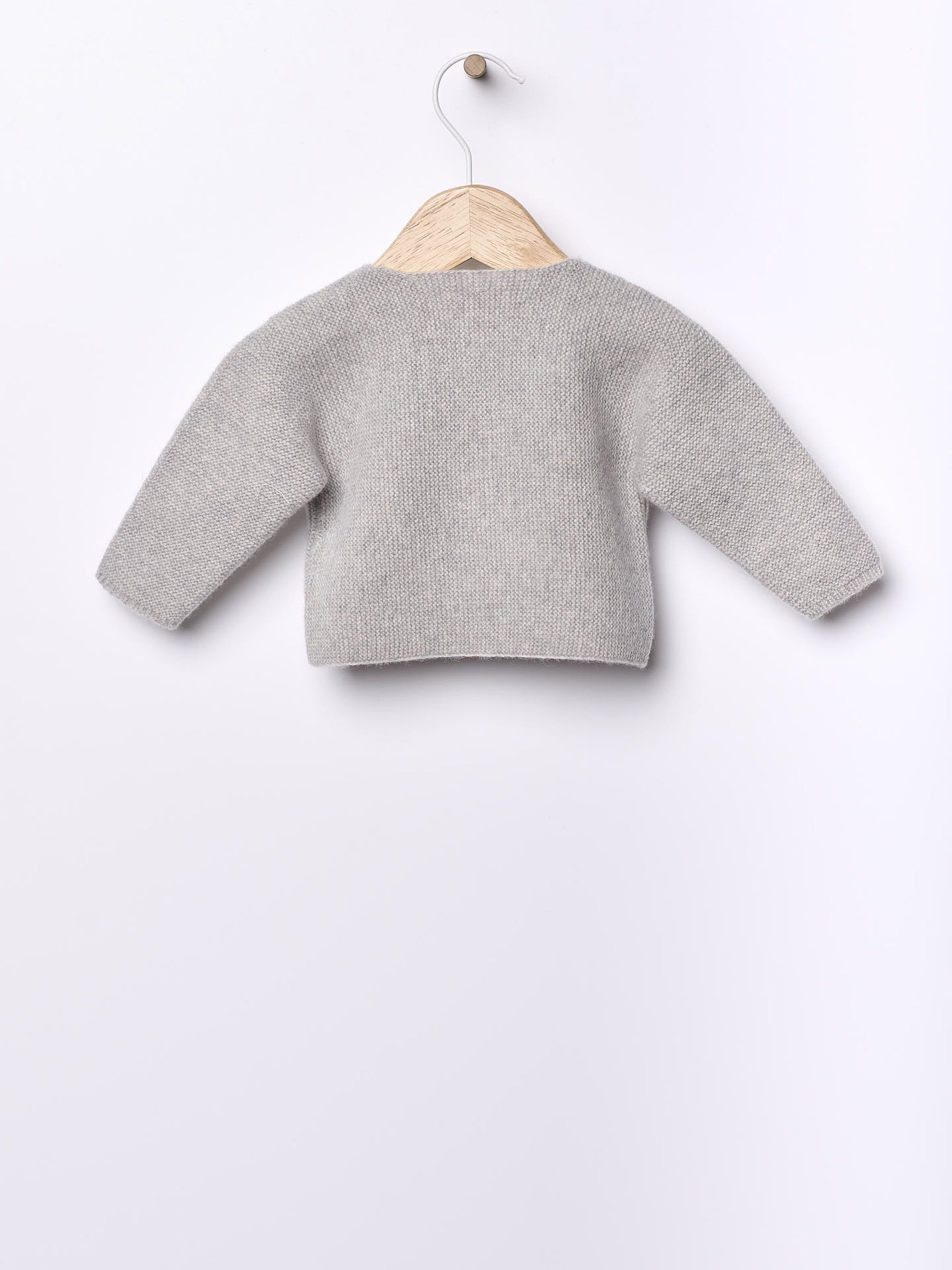 Cardigan Corto in lana merino extrafine Grigio