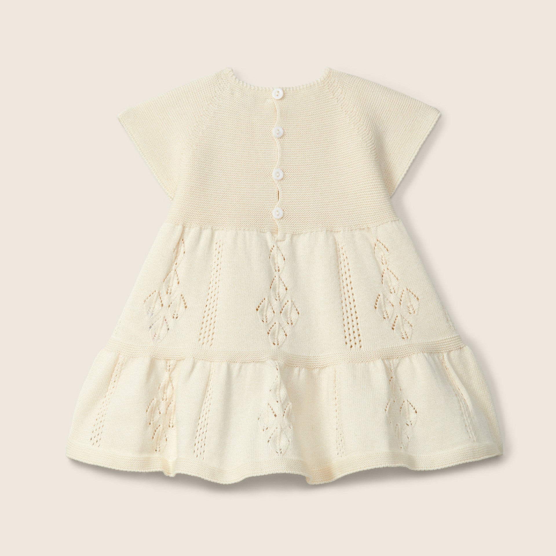 Abito a maniche corte lavorato a maglia in cotone biologico | AMORE SENZA LIMITI