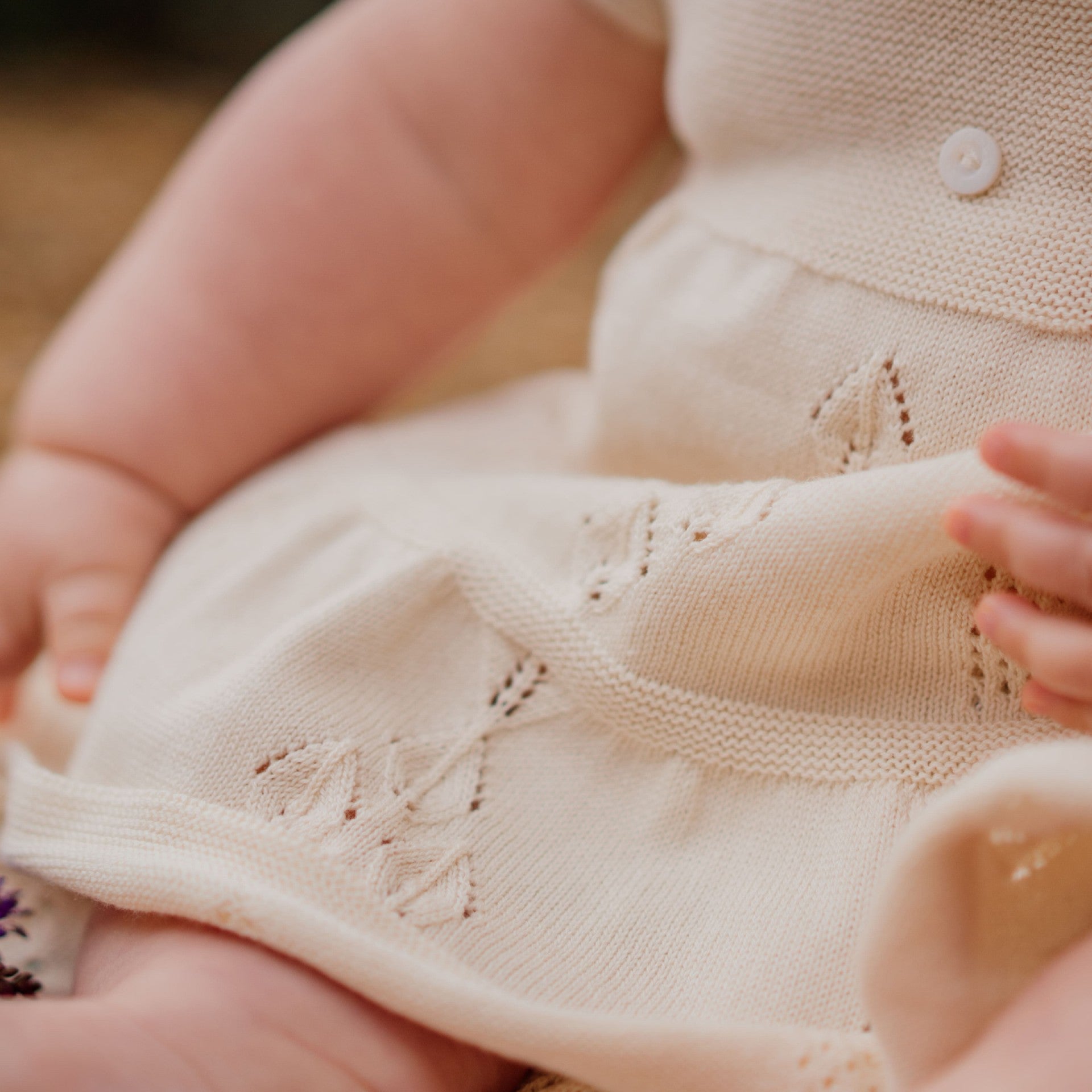 Abito a maniche corte lavorato a maglia in cotone biologico | AMORE SENZA LIMITI
