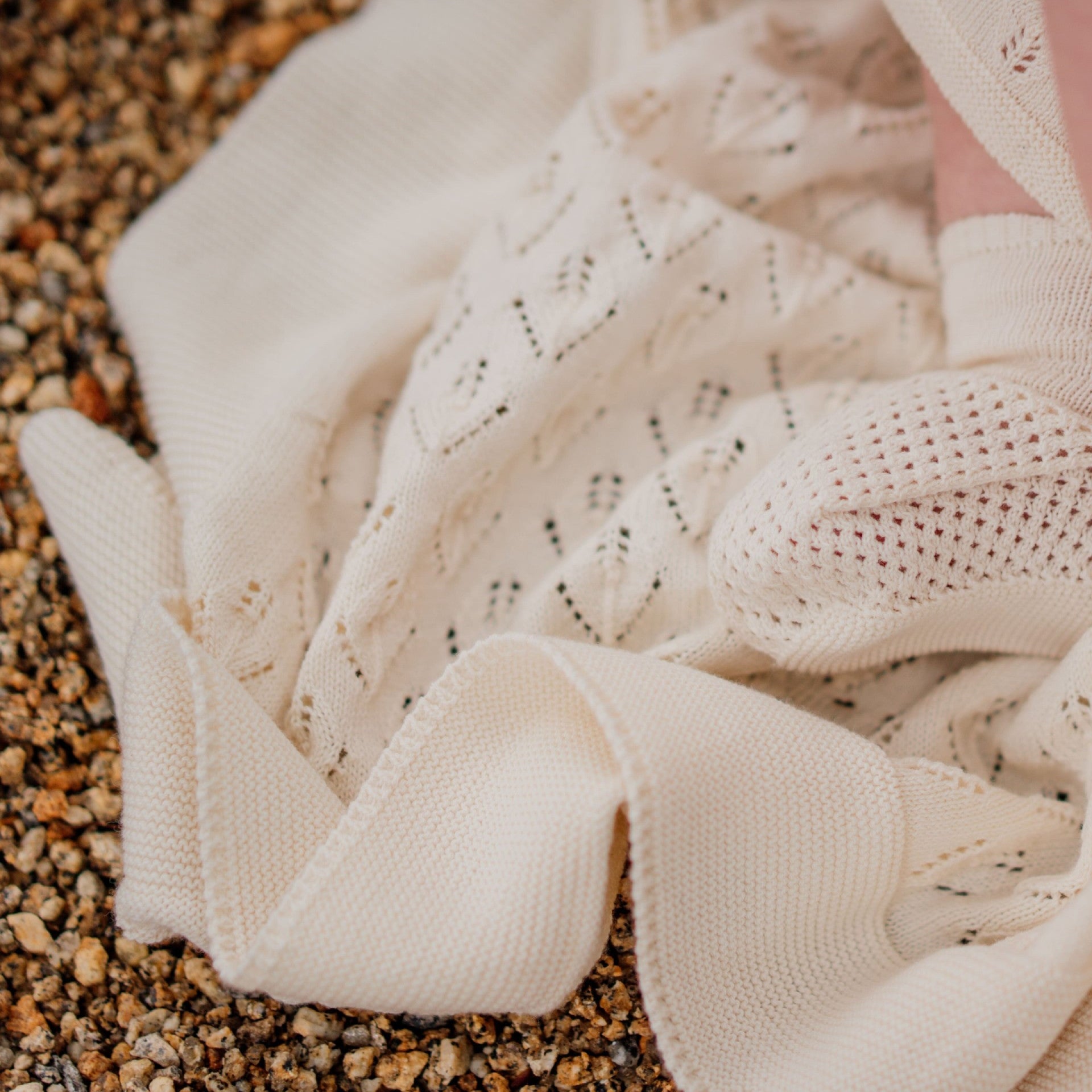 Coperta lavorata a maglia in cotone biologico | AMORE SENZA LIMITI