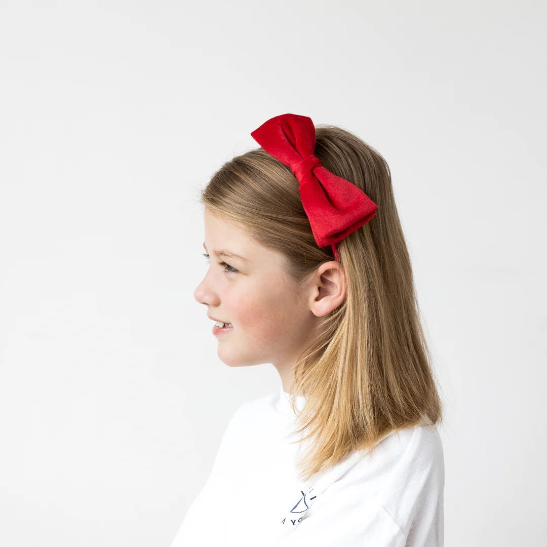 Glamorous - Elastico Per Capelli Con Fiocco In Velluto Rosso - 5