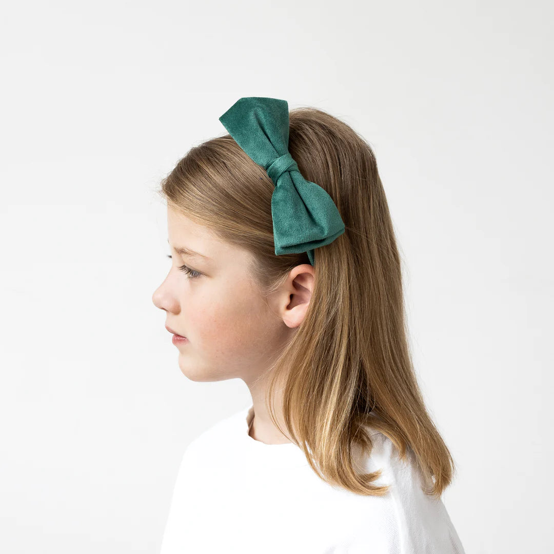 Cerchietto in Velluto con Fiocco Verde - Be Brave Boutique