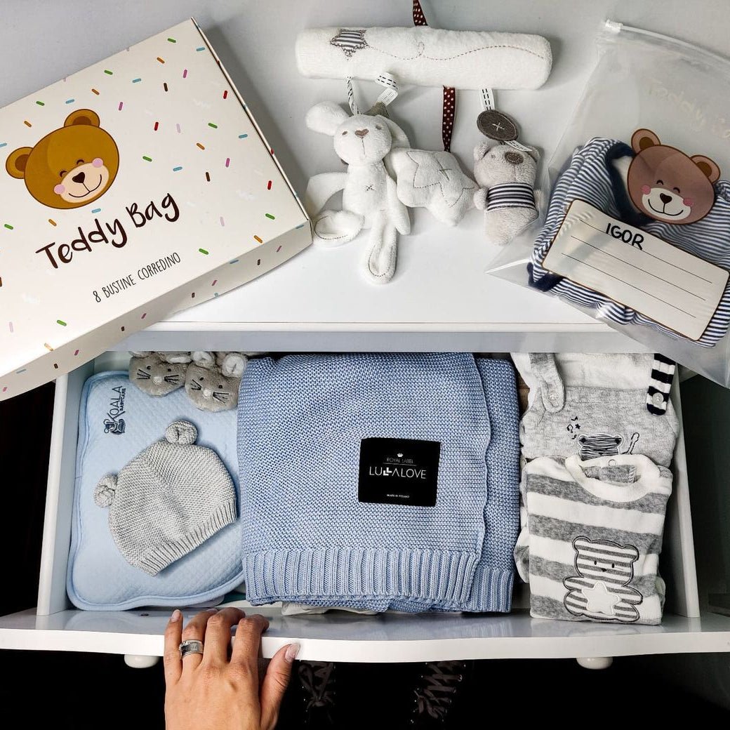 Teddy Bag 8 bustine corredino nascita - Be Brave Boutique