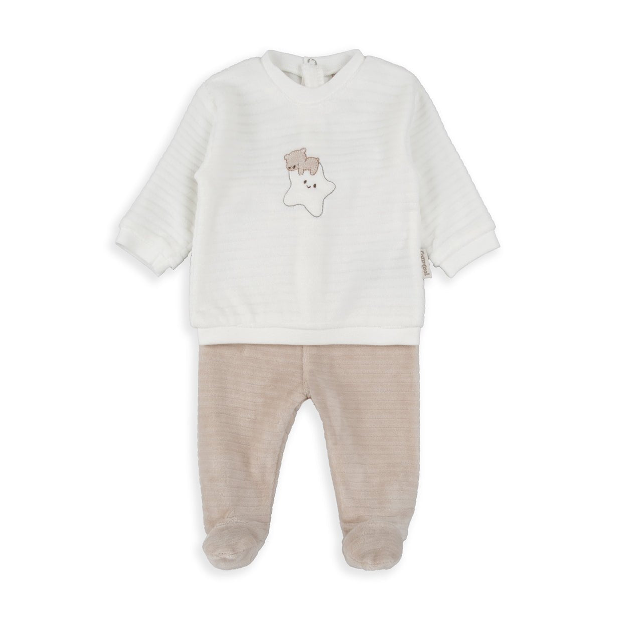 Coordinato Neonato in Ciniglia Orsetto e Stellina - Be Brave Boutique