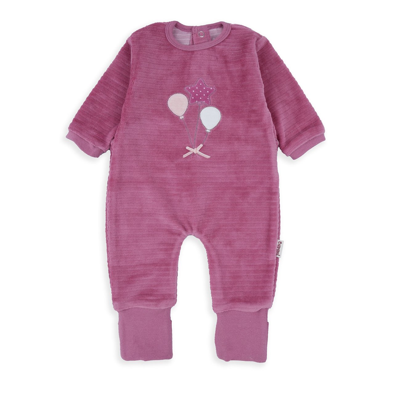 Tutina Neonato in Ciniglia Rosa con Palloncini - Be Brave Boutique