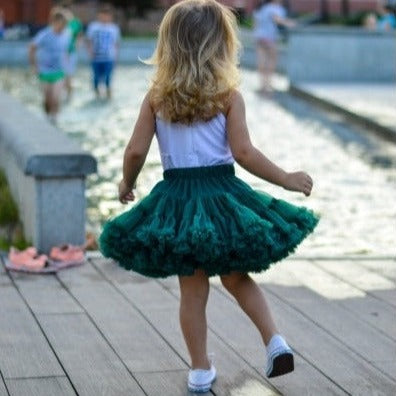 Gonna Ampia in Tulle Dark Green - Be Brave Boutique