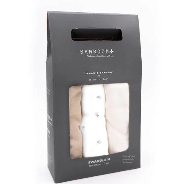 Swaddle Muslin Medium multi-uso 70x70cm 3-Pack - FISHES 242 - Be Brave Boutique