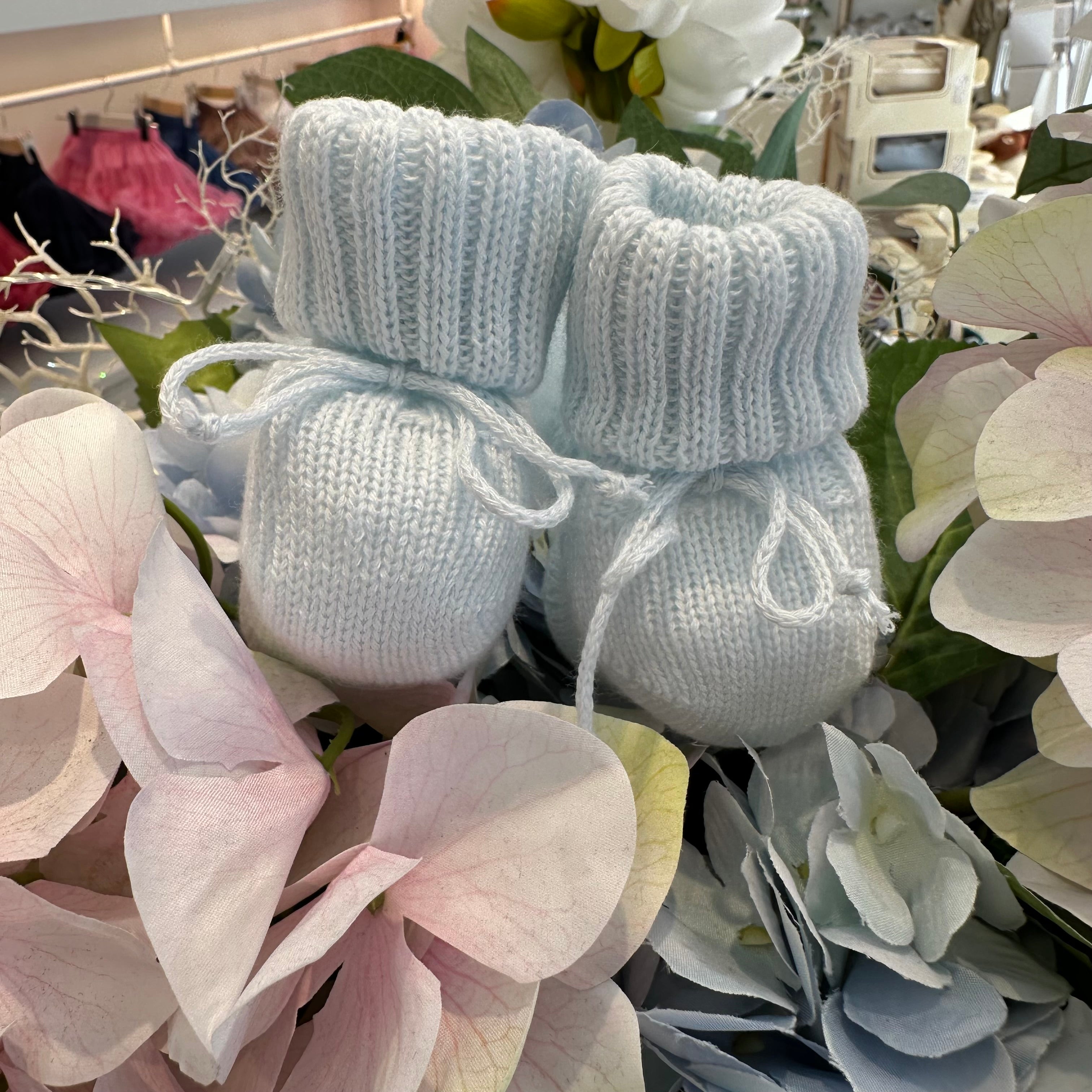 Scarpine nascita Con Pom Pom in Caldo Cotone Made in Italy - Be Brave Boutique