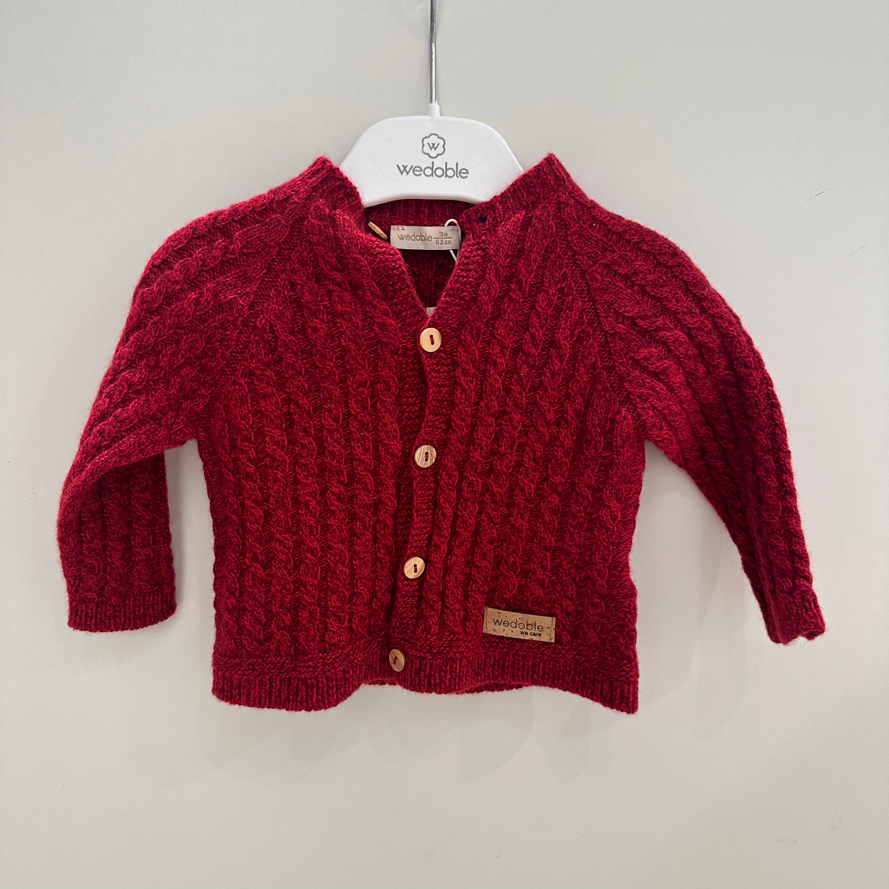 Cardigan mmaniche lunghe lavorato a trecce lana/Cachemire - Be Brave Boutique